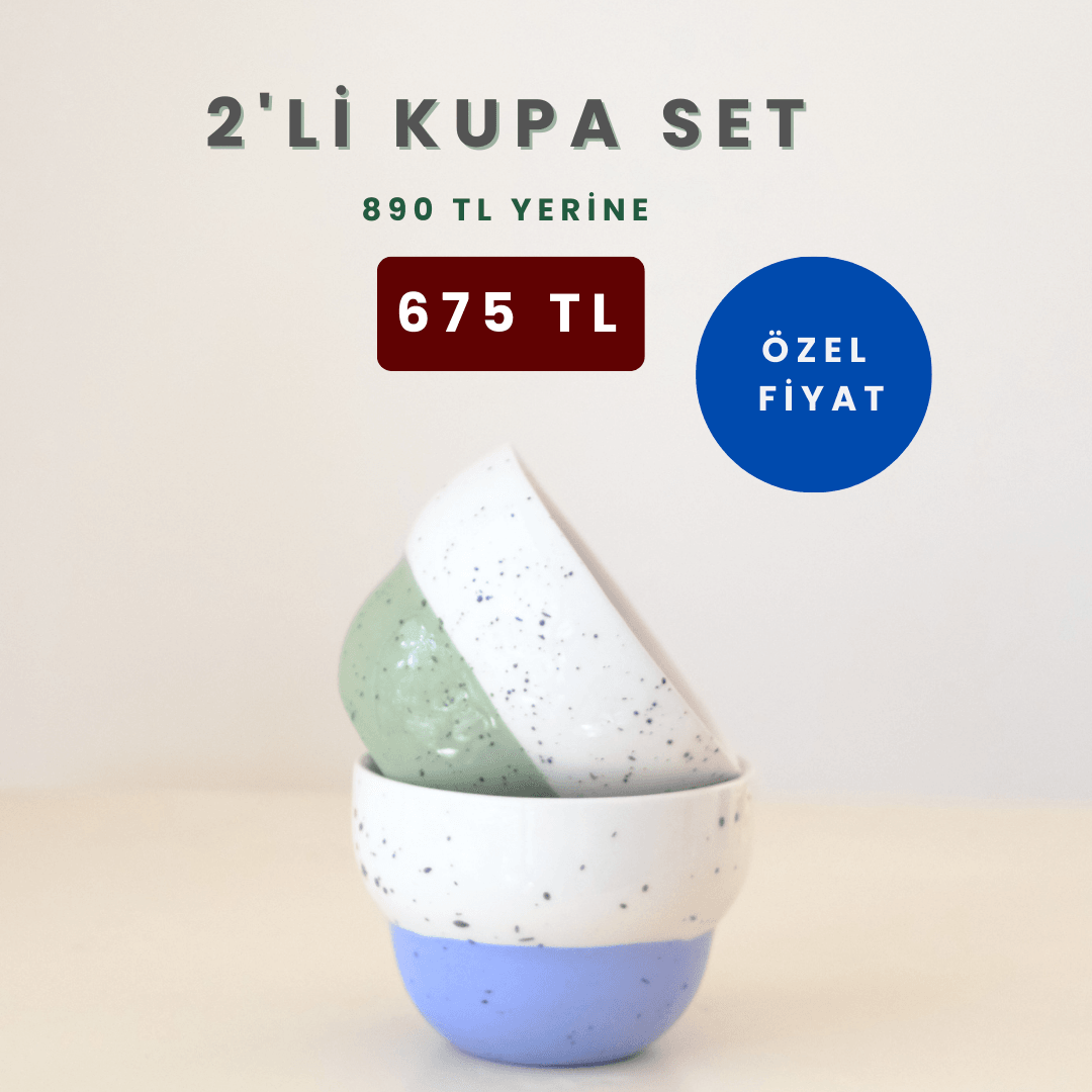 2'li Kumlu Kupa Set