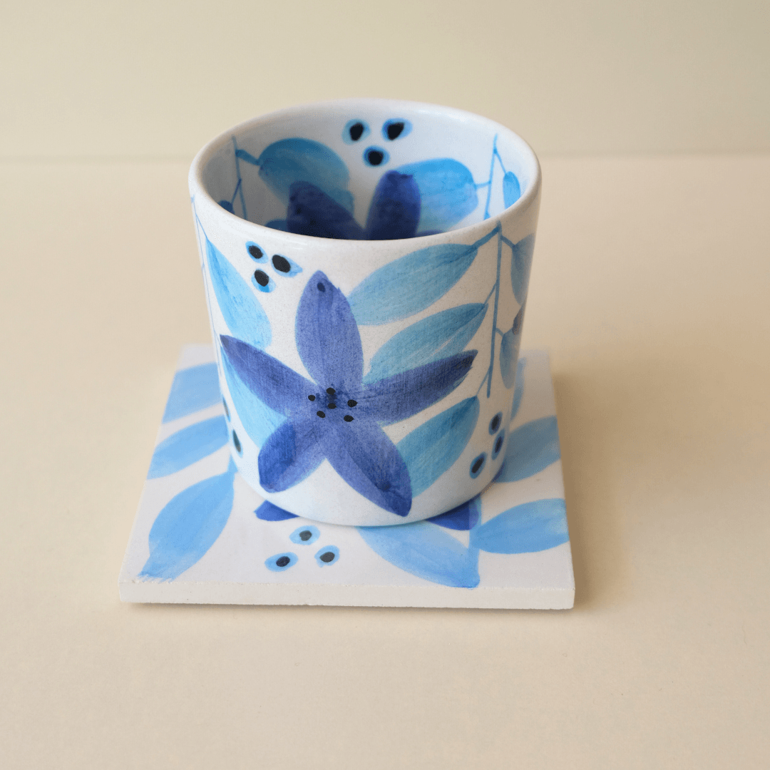 Floral Bardak Altlığı