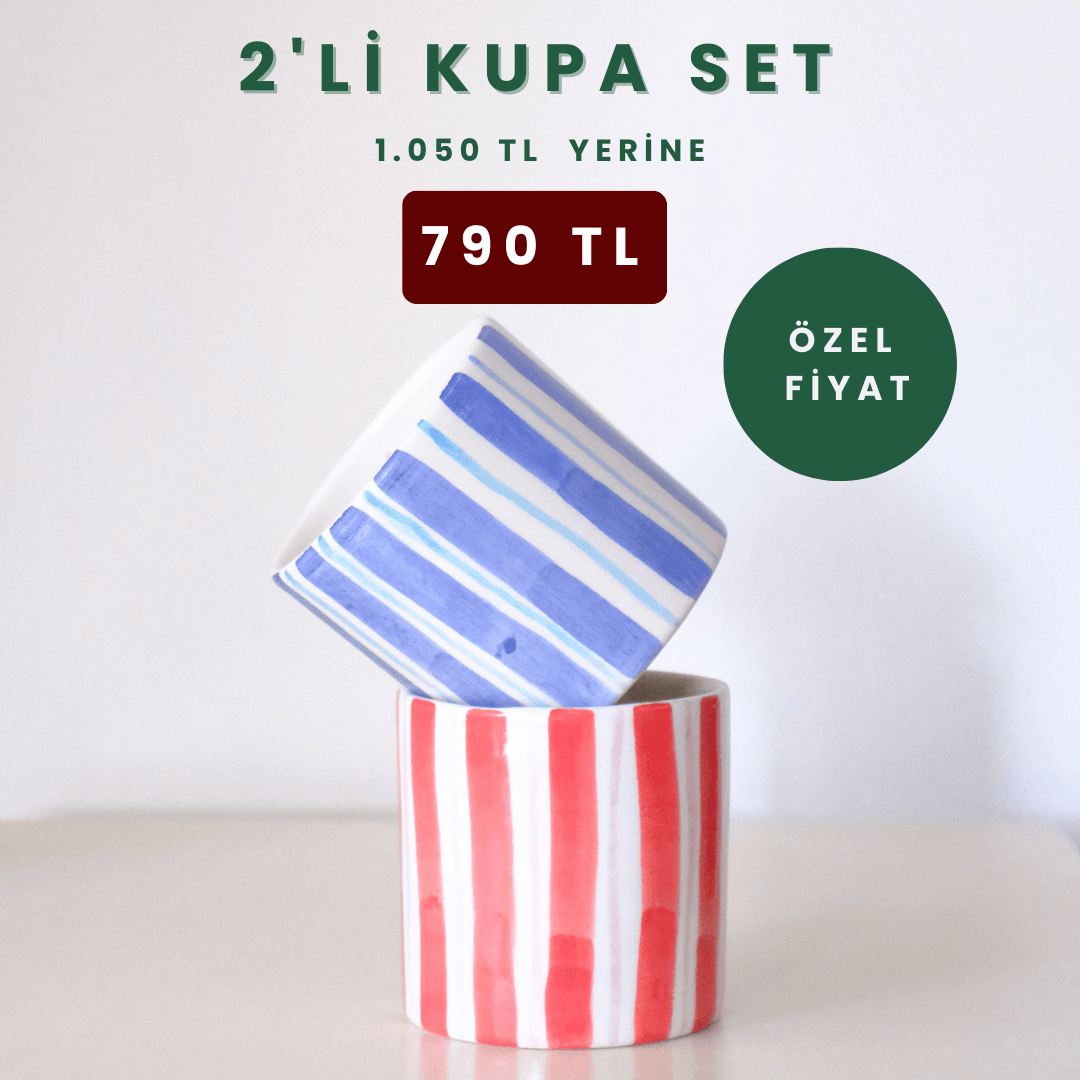 2'li Sade Büyük Kupa Set