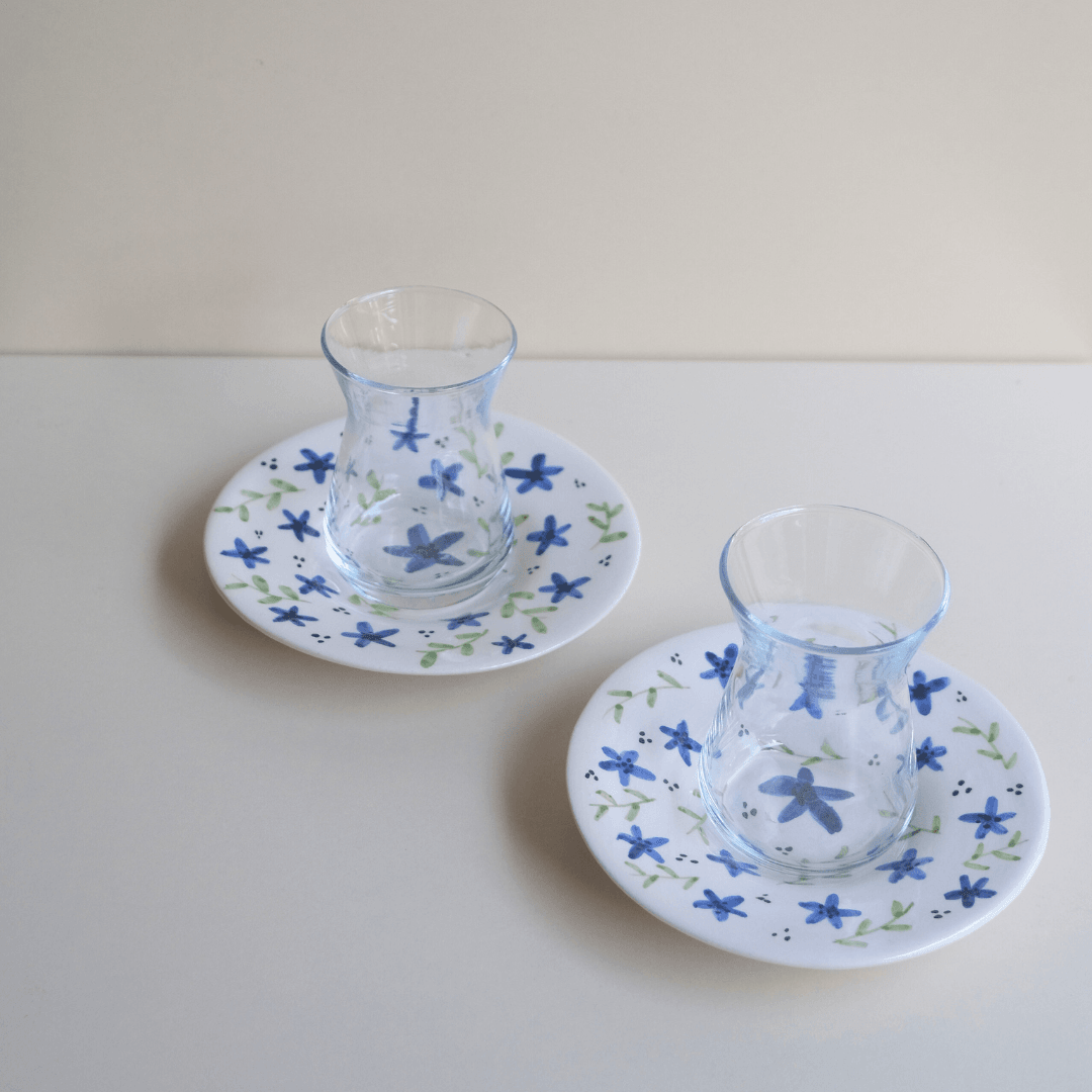 Mini Floral Çay Tabağı