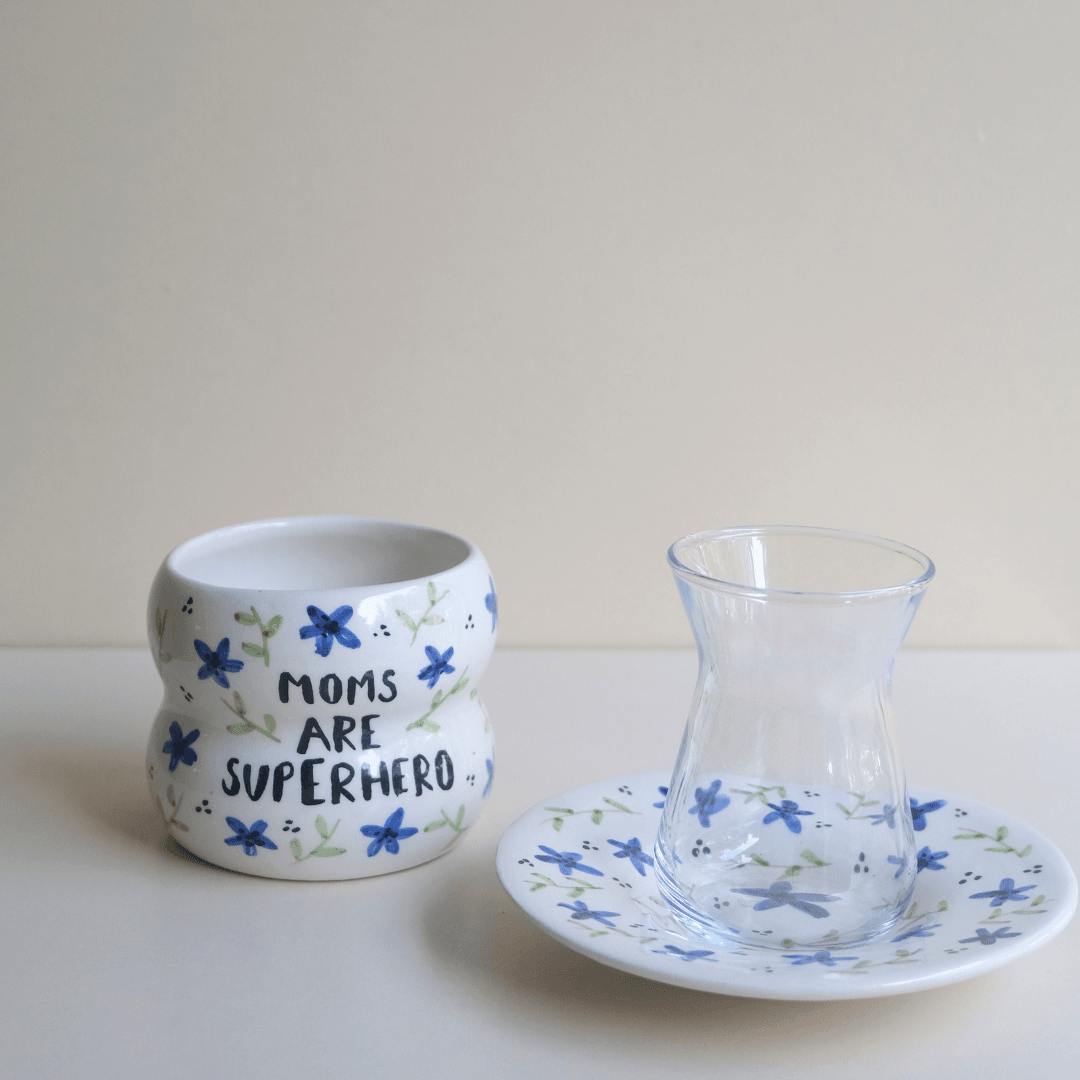 Mini Floral Çay Tabağı
