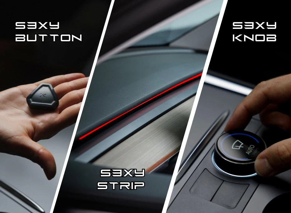 S3XY Set - Knob, Strip ve 2'li Button Bundle - Legacy (Eski Kasa) Model Y (2021-2024)
