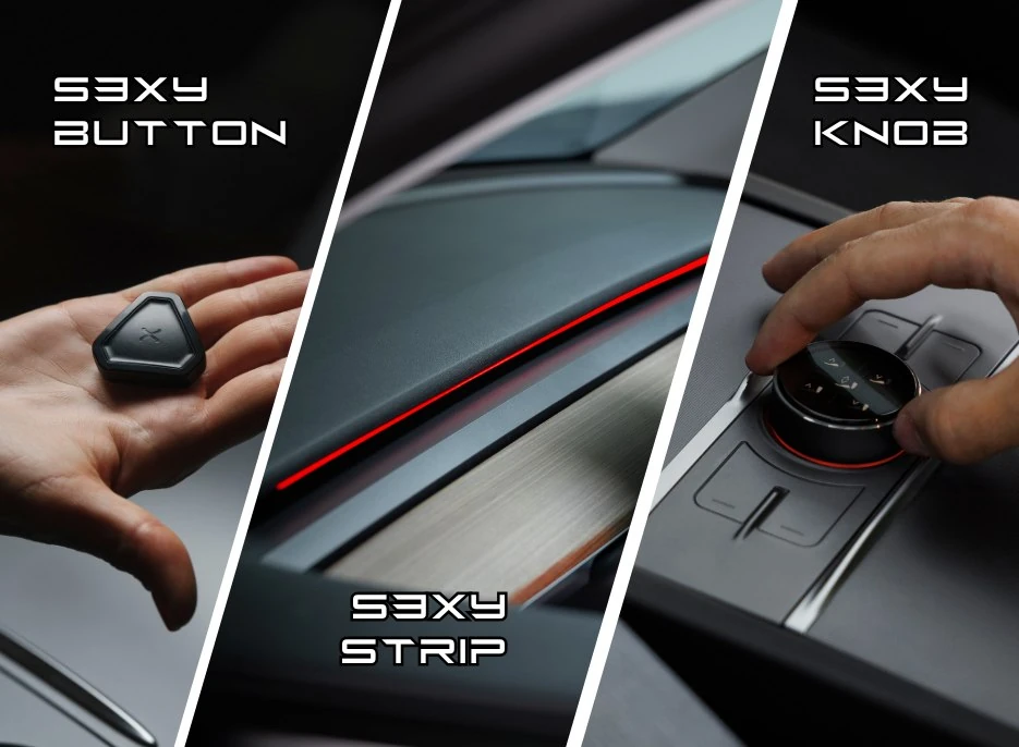 S3XY Set - Knob, Strip ve 2'li Button Bundle - Juniper (Yeni Kasa) Model Y (2025)