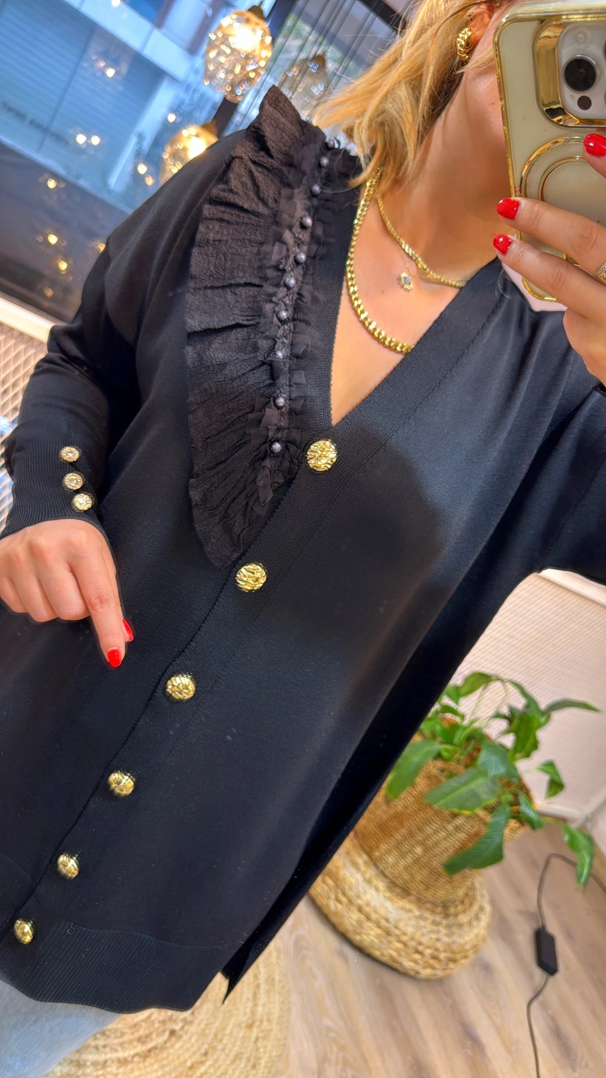 SİYAH FIRFIR YAKA ÇELİK ÖRME TRİKO 4747