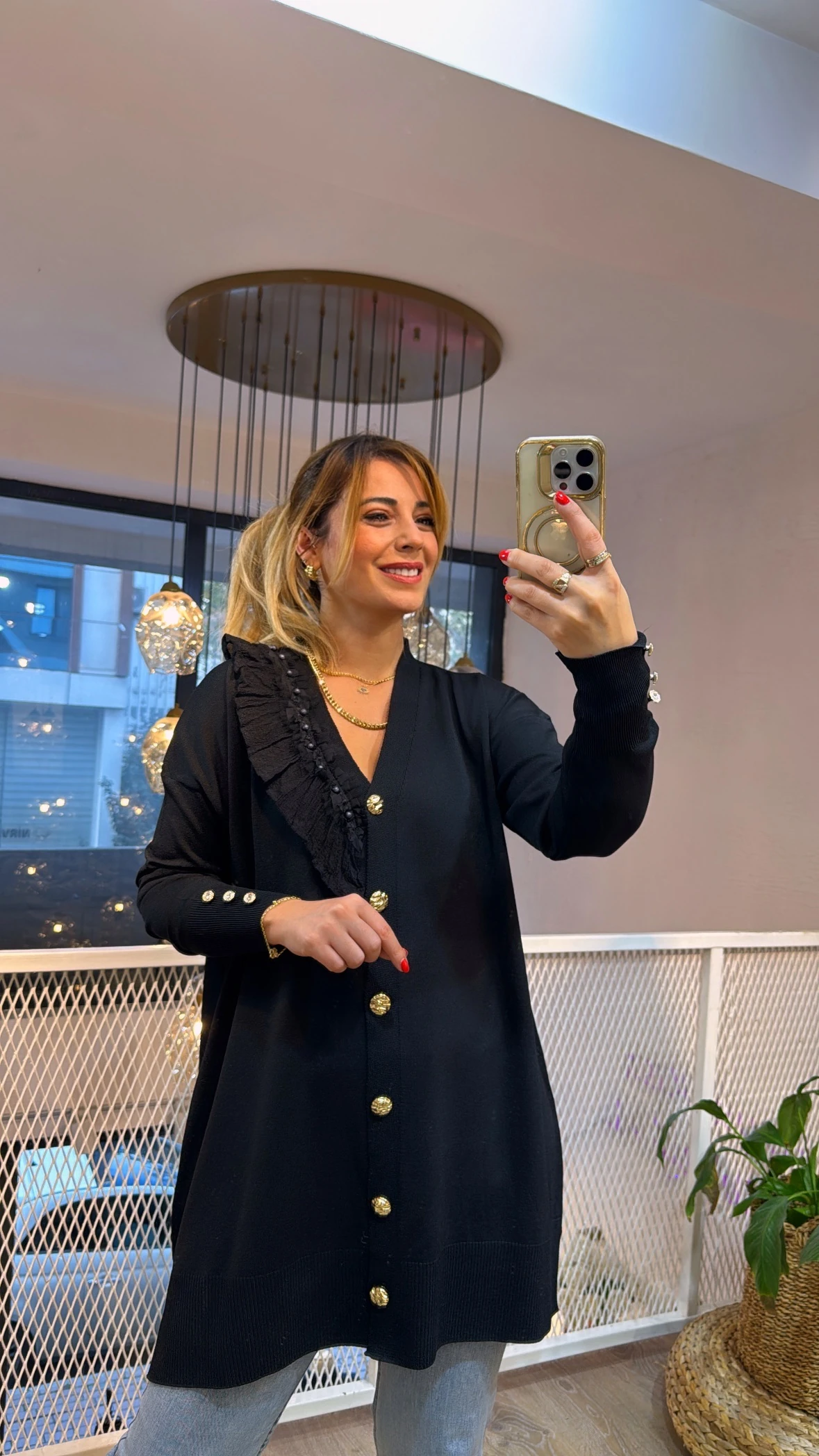 SİYAH FIRFIR YAKA ÇELİK ÖRME TRİKO 4747