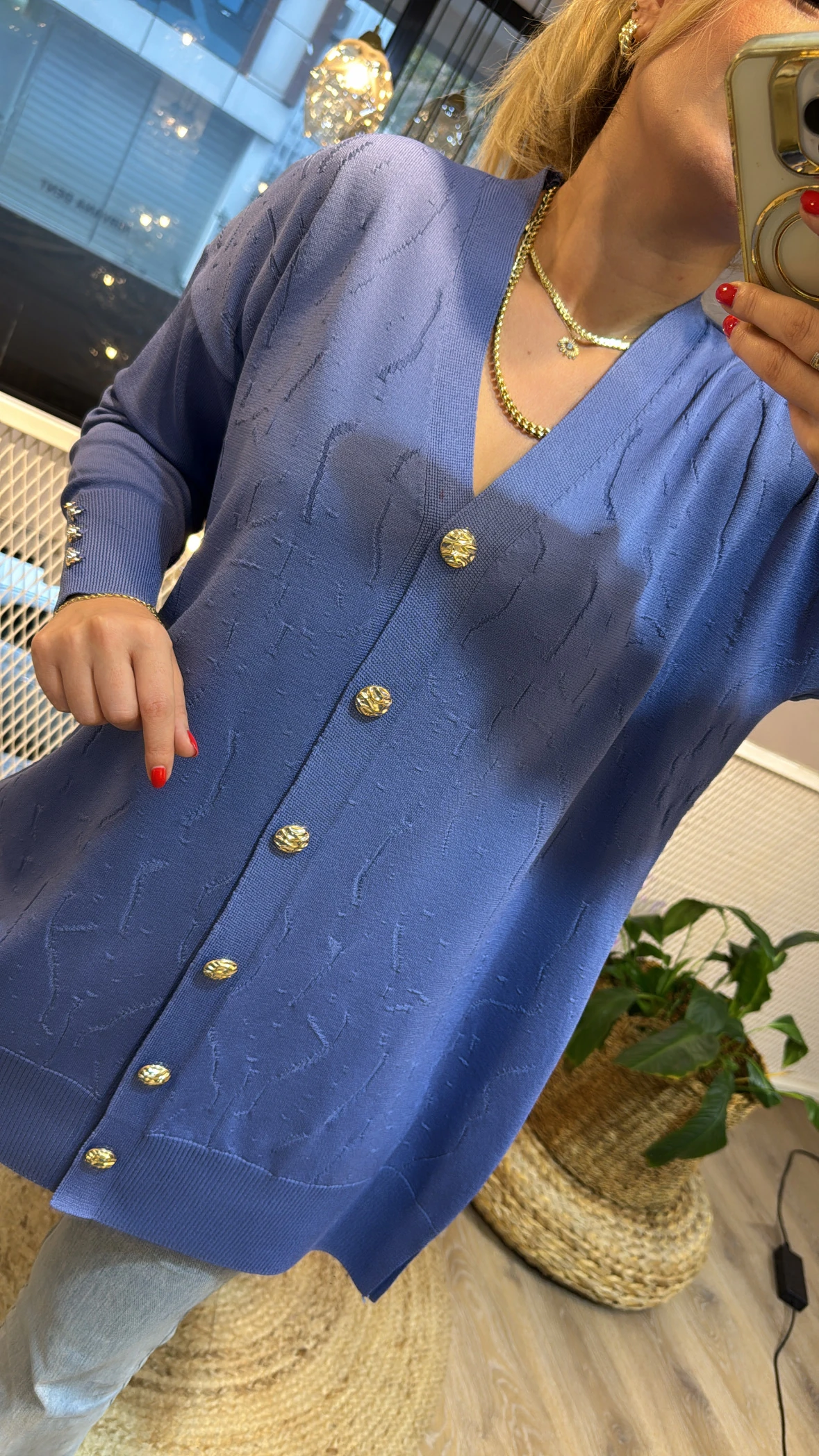 MAVİ MERSERİZE HIRKA 4768