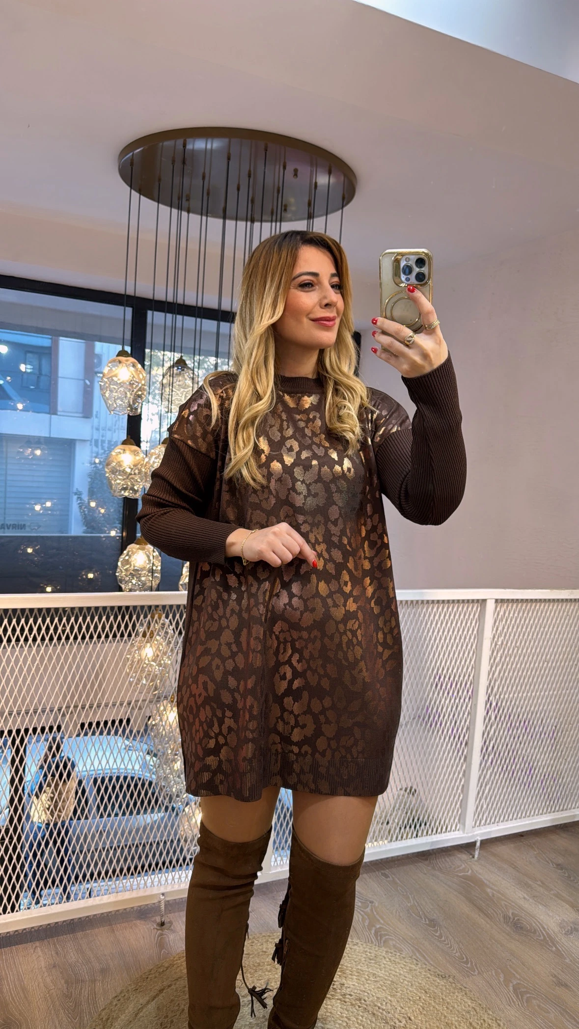 ACI KAHVE LEOPAR MERSERİZE TRİKO 