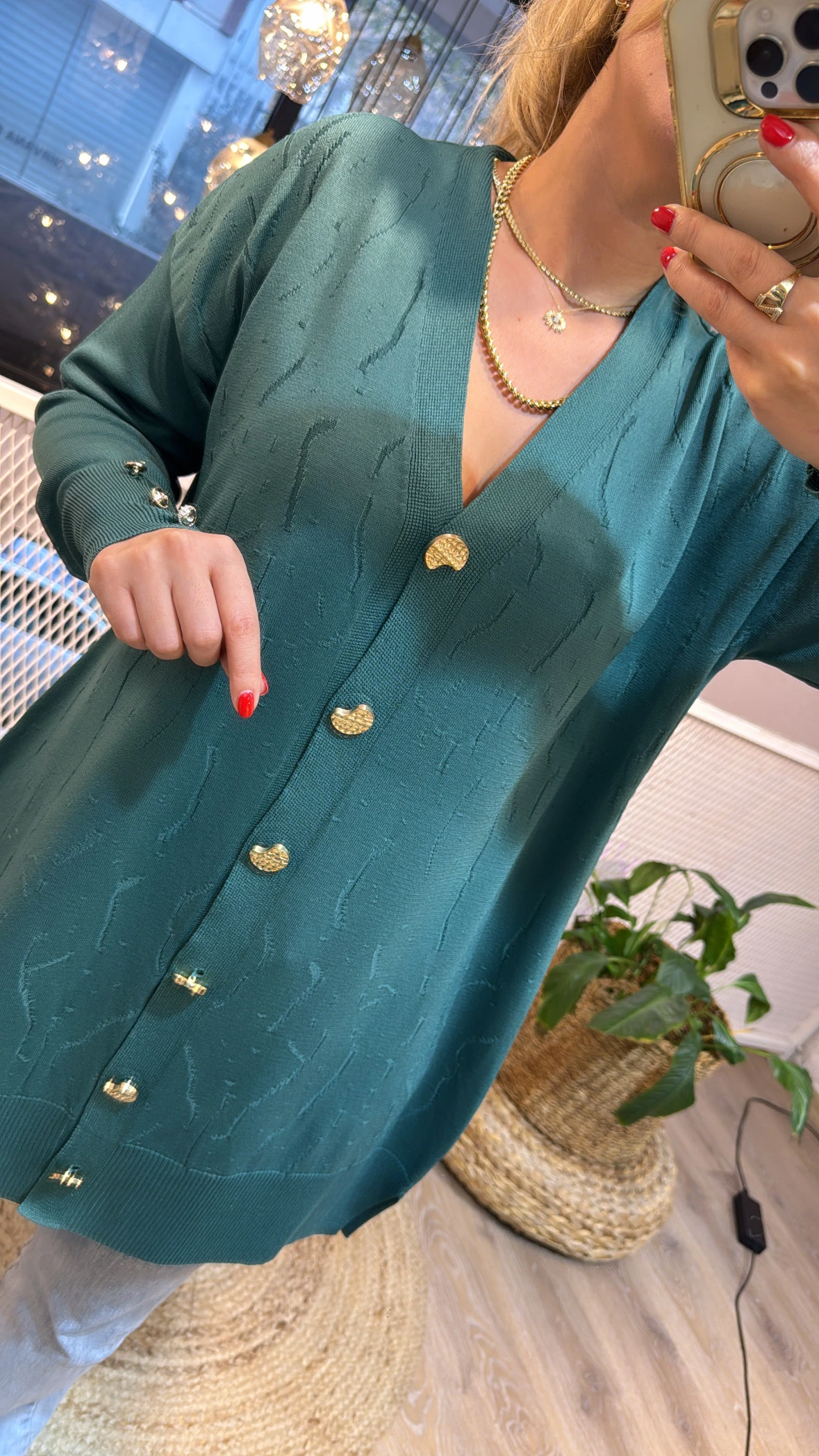 PETROL YEŞİLİ MERSERİZE HIRKA 4768