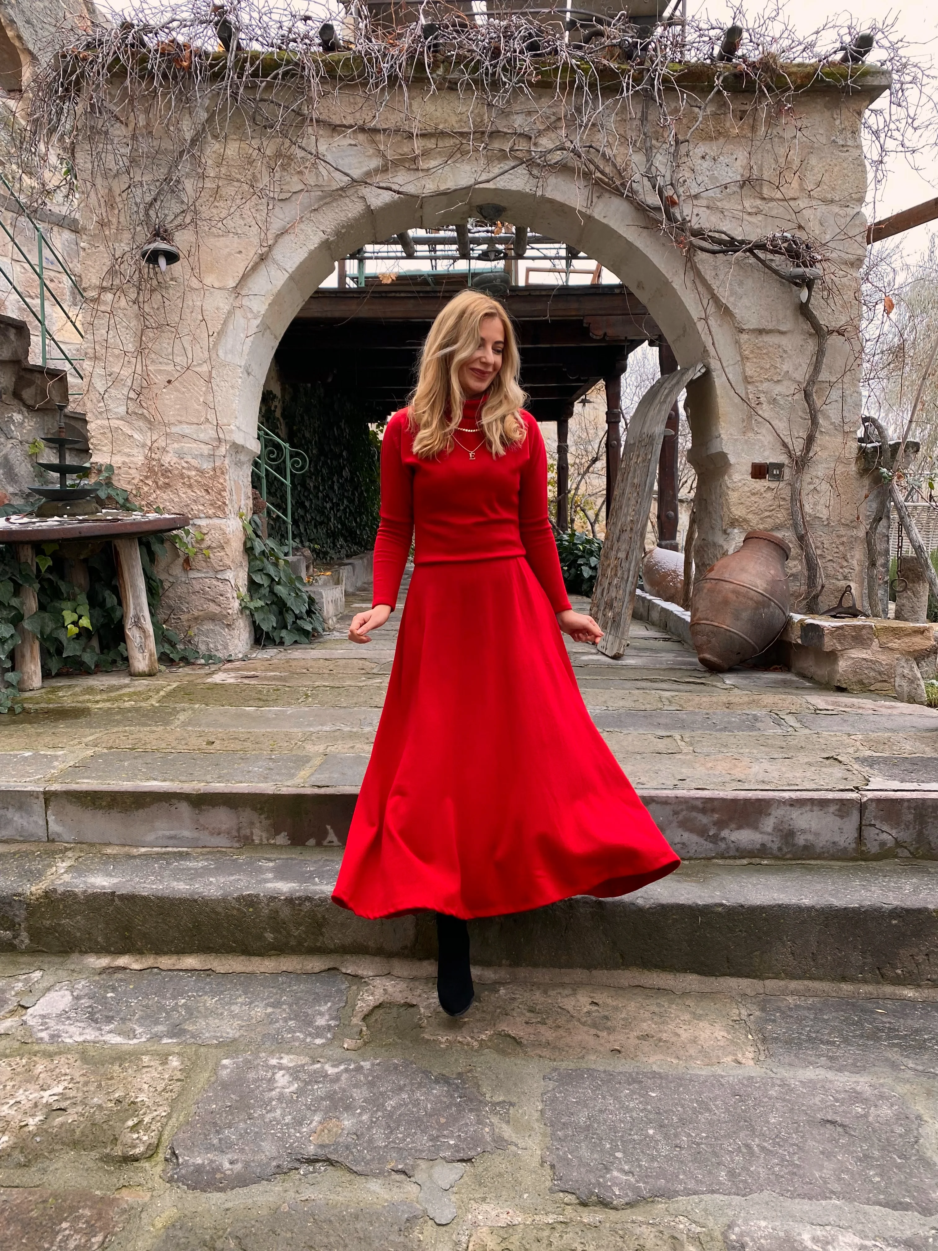 KIRMIZI TRİKO ELBİSE 557