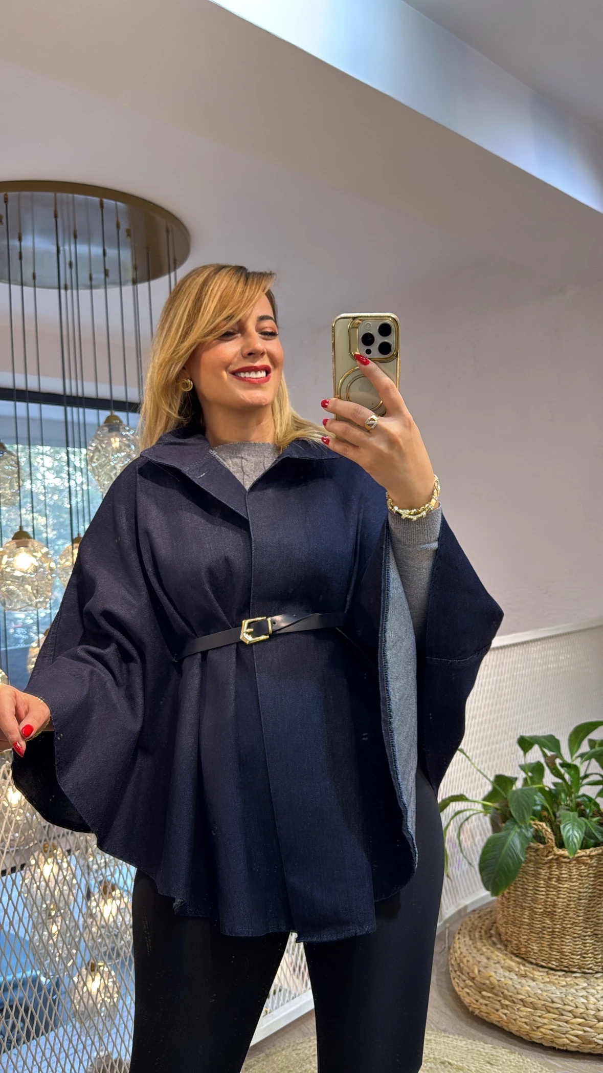 LACİVERT KOT PANÇO