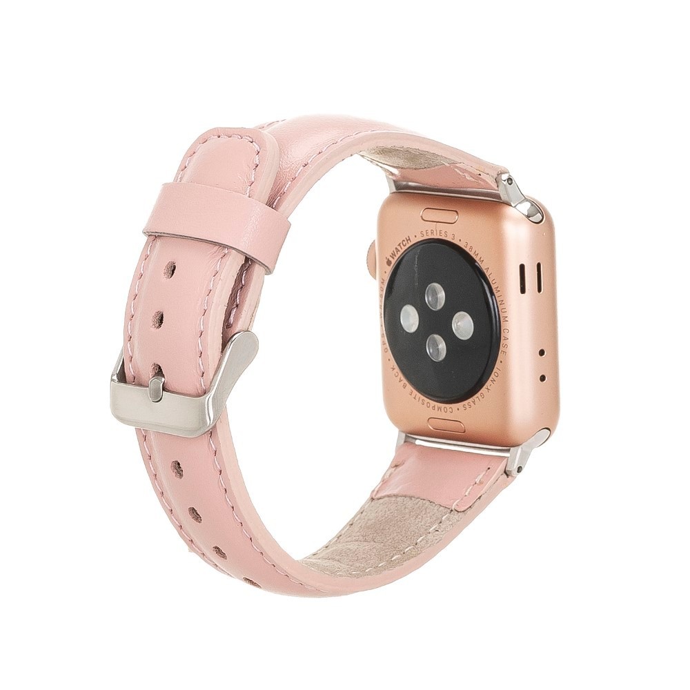 Apple Watch Uyumlu Deri Kordon 42-44-45mm NU2 Pembe