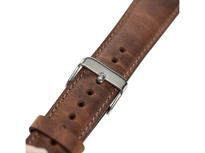 Apple Watch Uyumlu Deri Kordon 42-44-45mm G2 Kahverengi