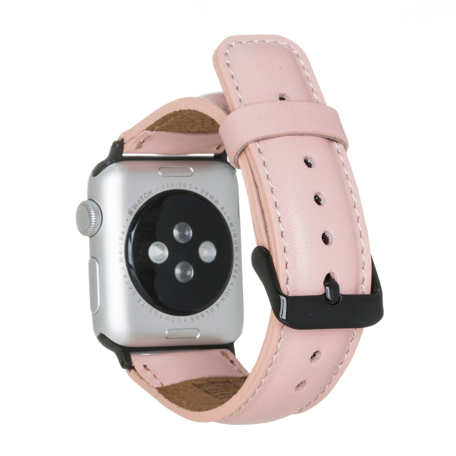 Apple Watch Uyumlu Deri Kordon 38-40-41mm NU2-SM3 Siyah