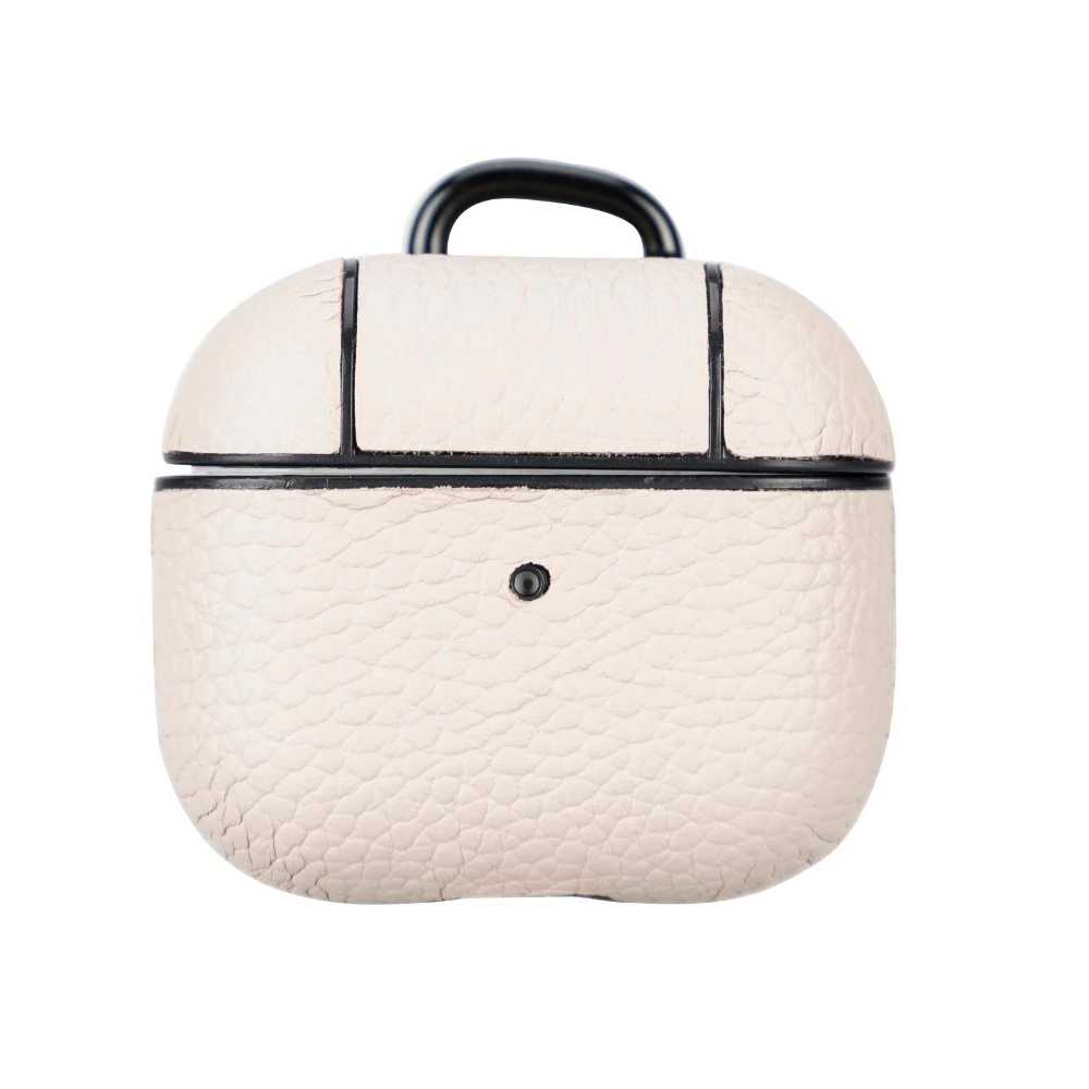 Apple AirPods 3.nesil Uyumlu Deri Kılıf Juni ERC3 Bej