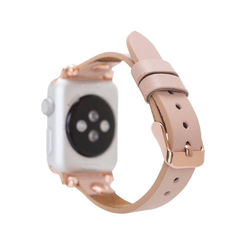 Apple Watch Uyumlu Deri Kordon 38-40-41mm RG NU1 Pembe