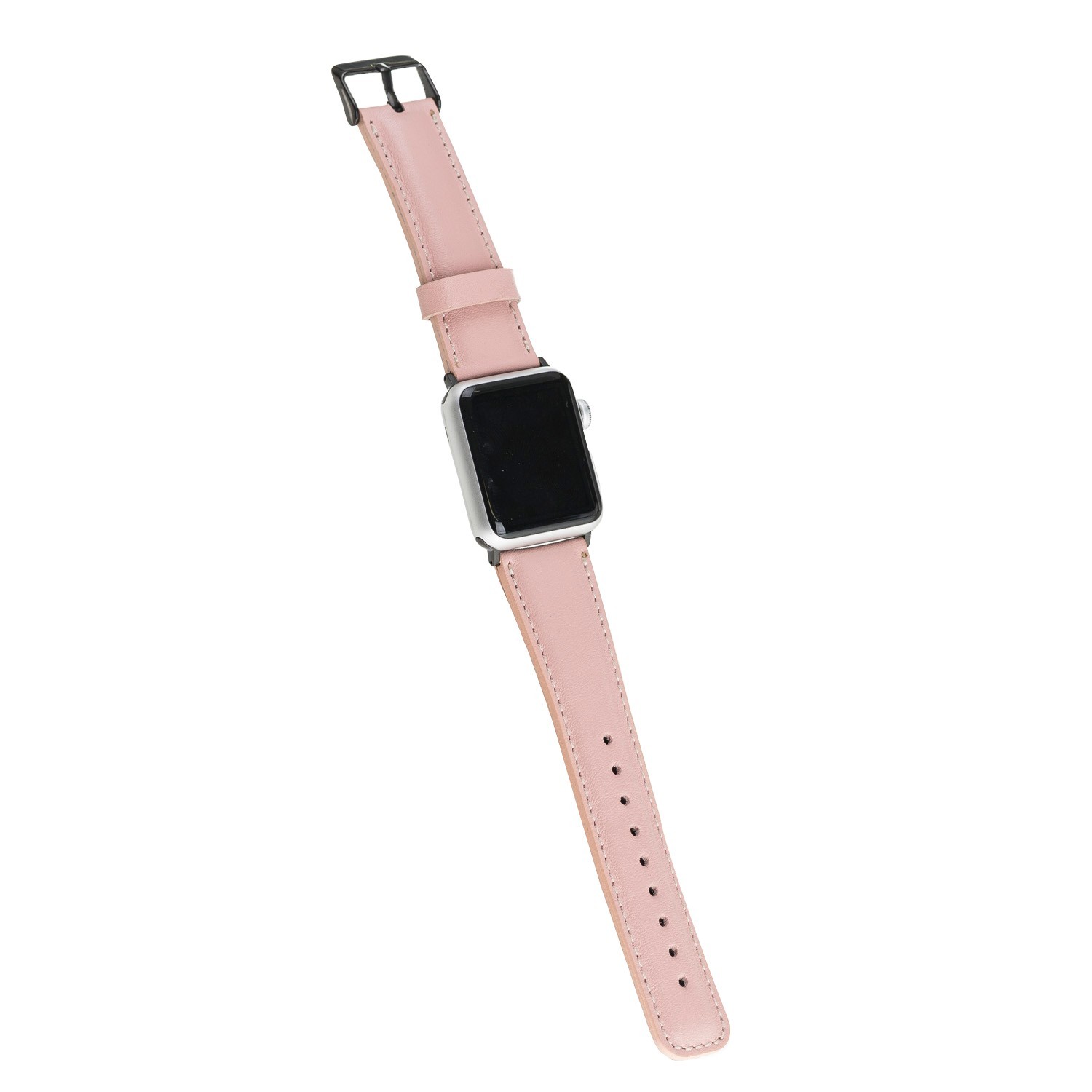 Apple Watch Uyumlu Deri Kordon 38-40-41mm NU2-SM3 Siyah