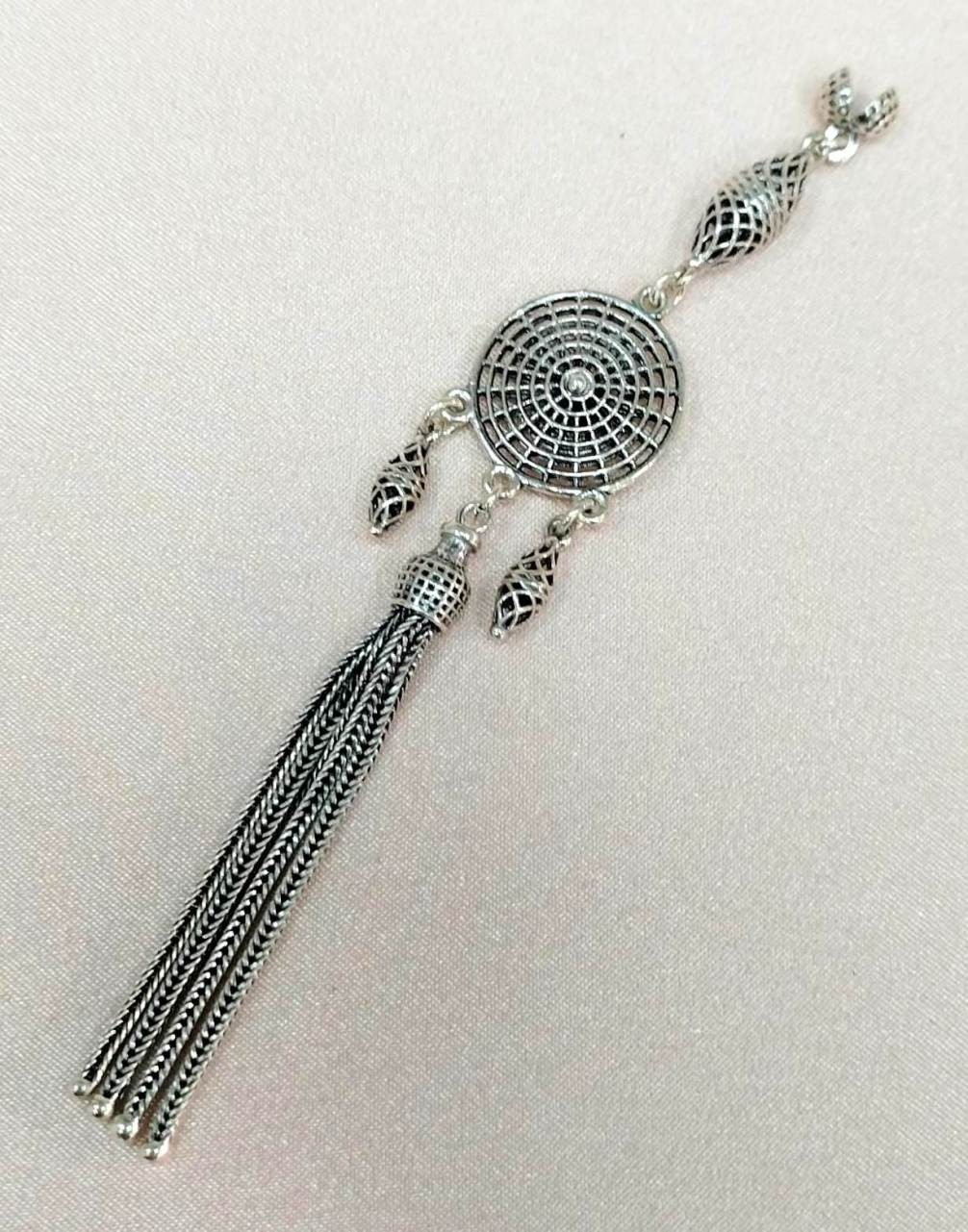 Sancak Model 925 Ayar Gümüş Tesbih Püskülü 10,5 cm