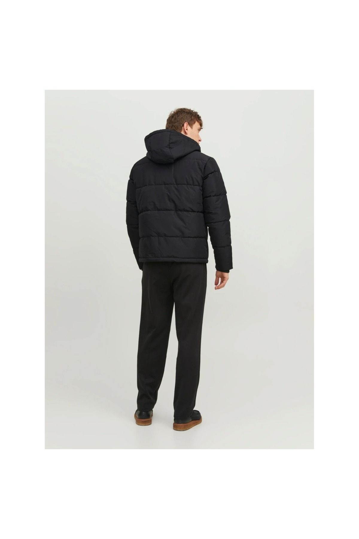 Jack&jones Mason Puffer Erkek Siyah Kapüşonlu Mont