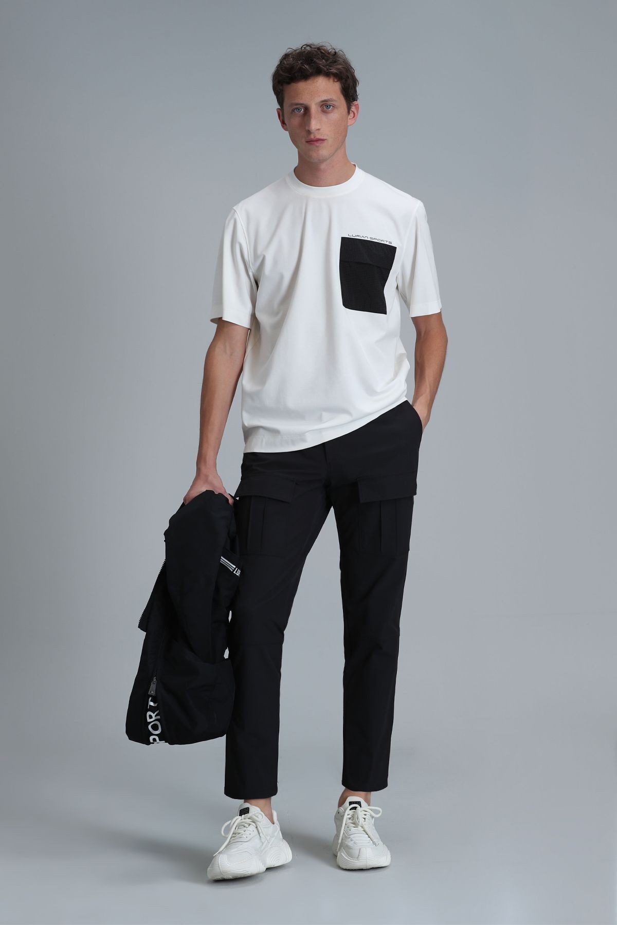 Lıam Modern Grafik T- Shirt Gri
