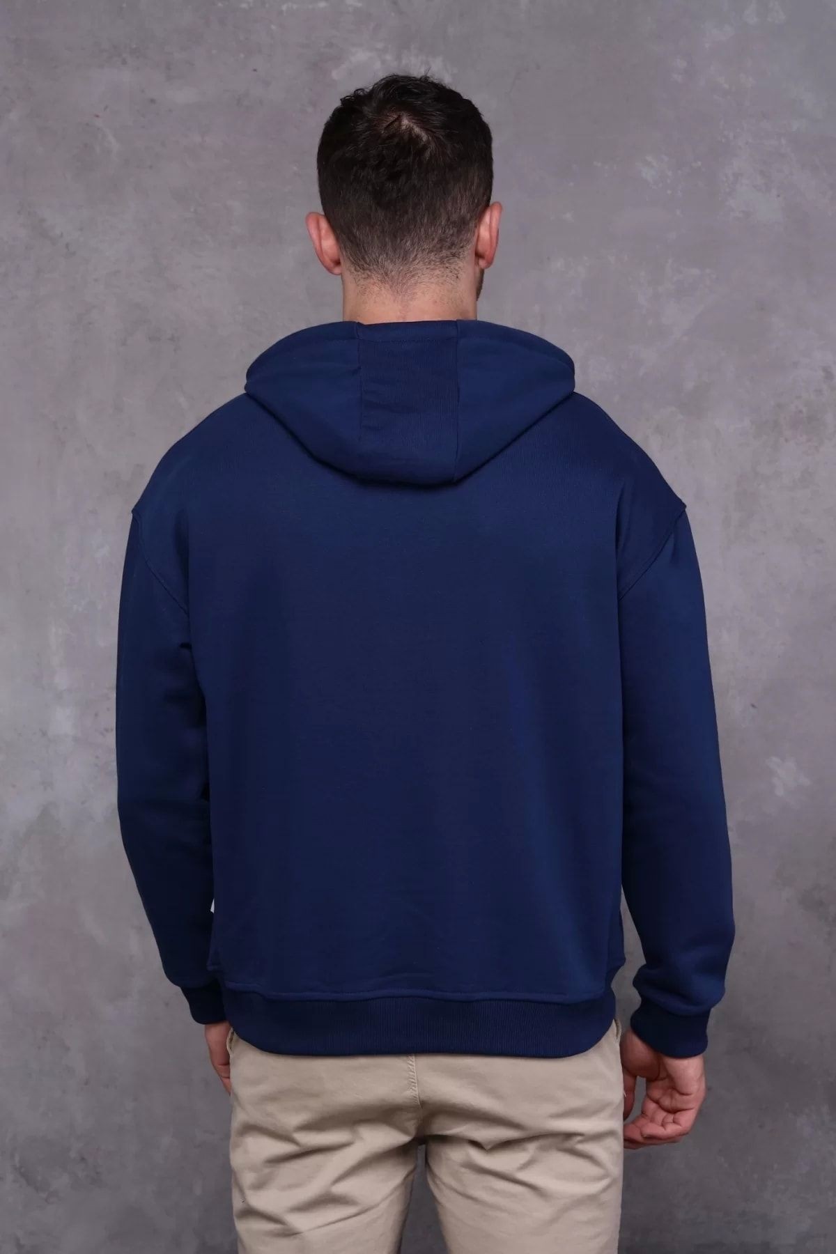 Erkek Midi Baskılı Hoodie