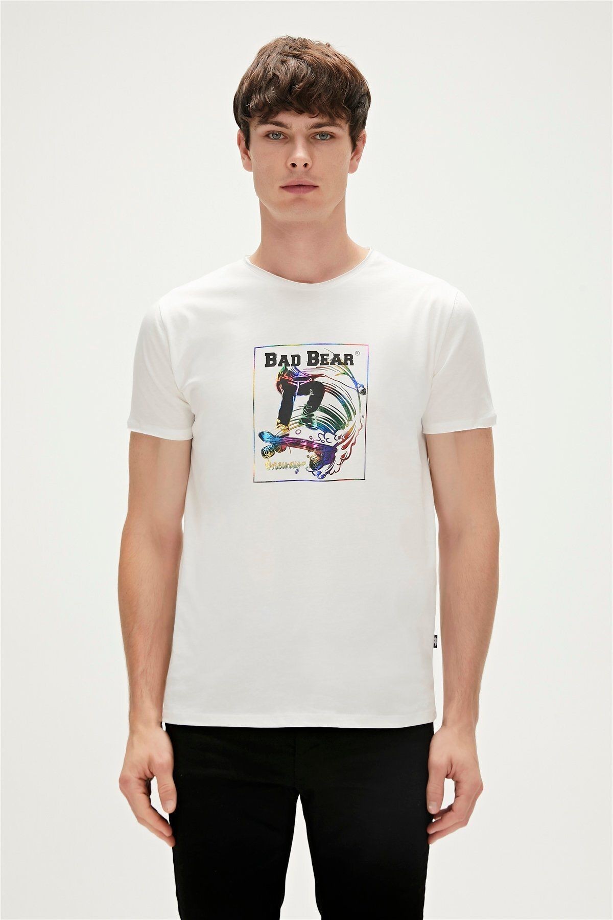 One Way T-shirt Off-white Beyaz Baskılı Erkek Tişört