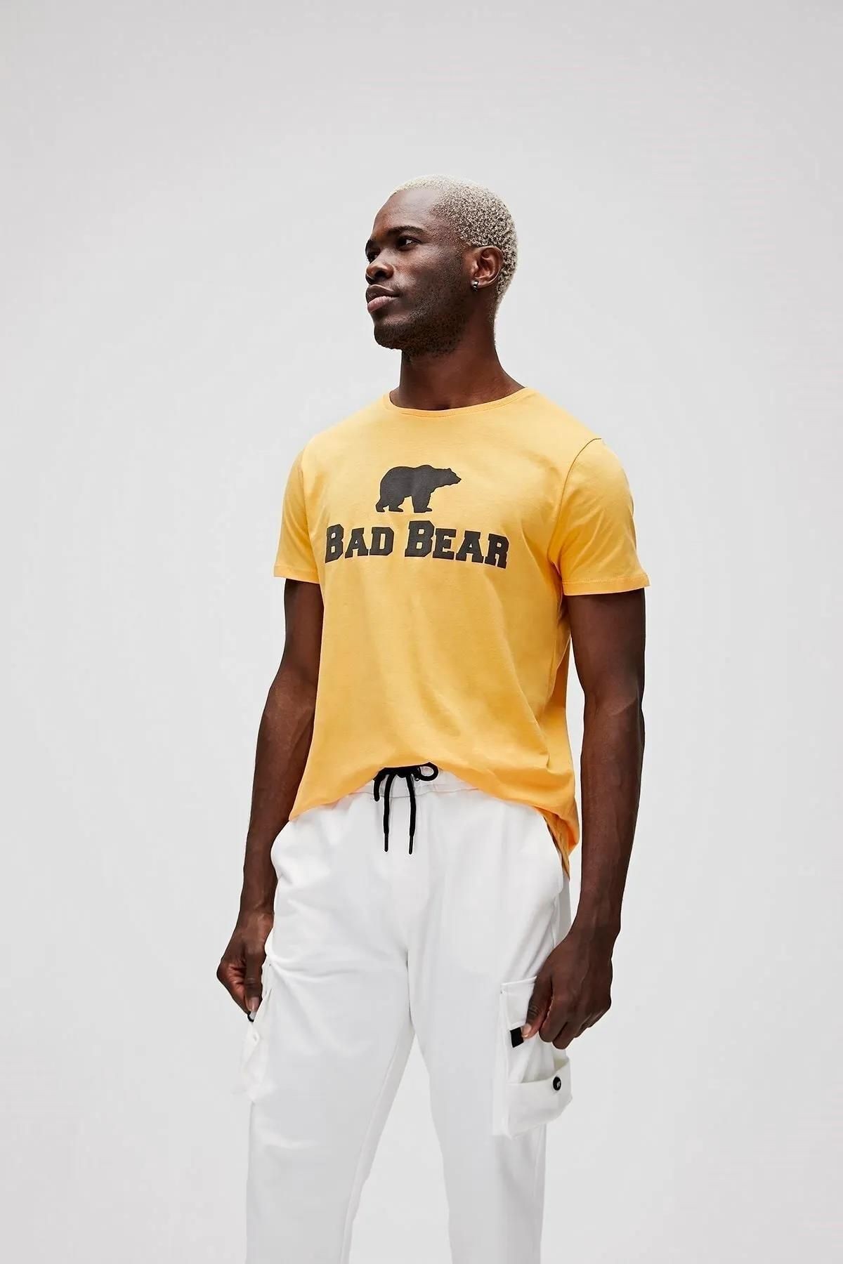 Bear Tee Ks T-shirt Hardal Logo Baskılı King Size Erkek Tişört