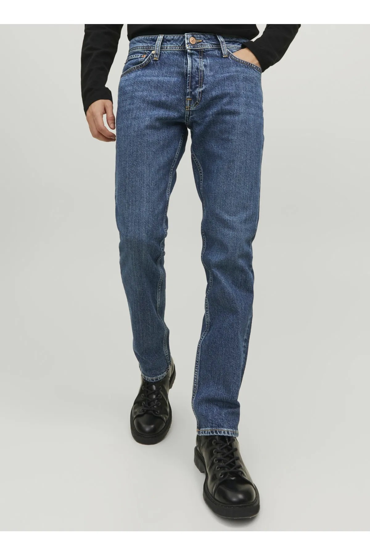 Jack & Jones Normal Bel Dar Mavi Erkek Denim Pantolon Beden:31-32