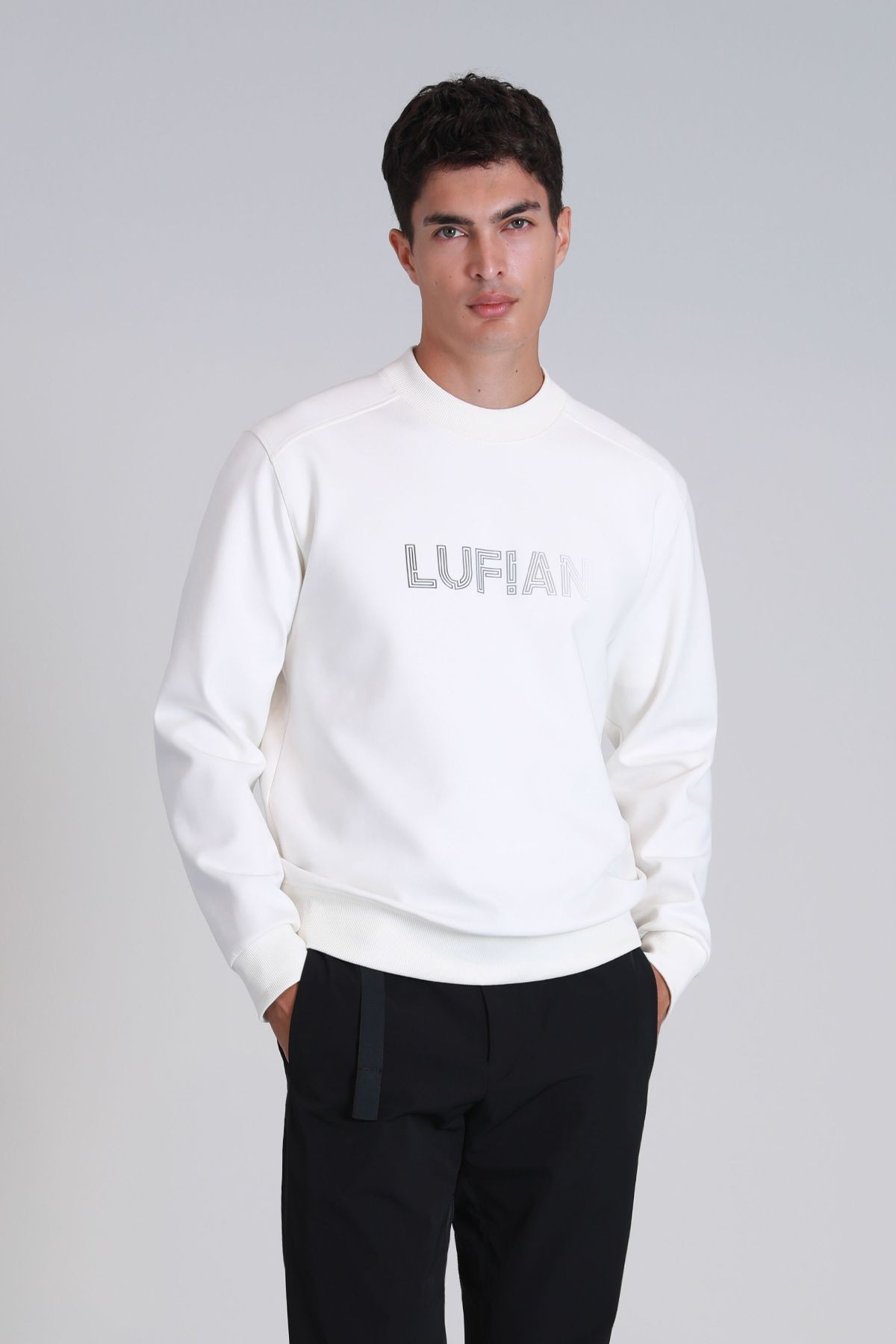 Luther Erkek Sweatshirt Kırık Beyaz - kırık beyaz