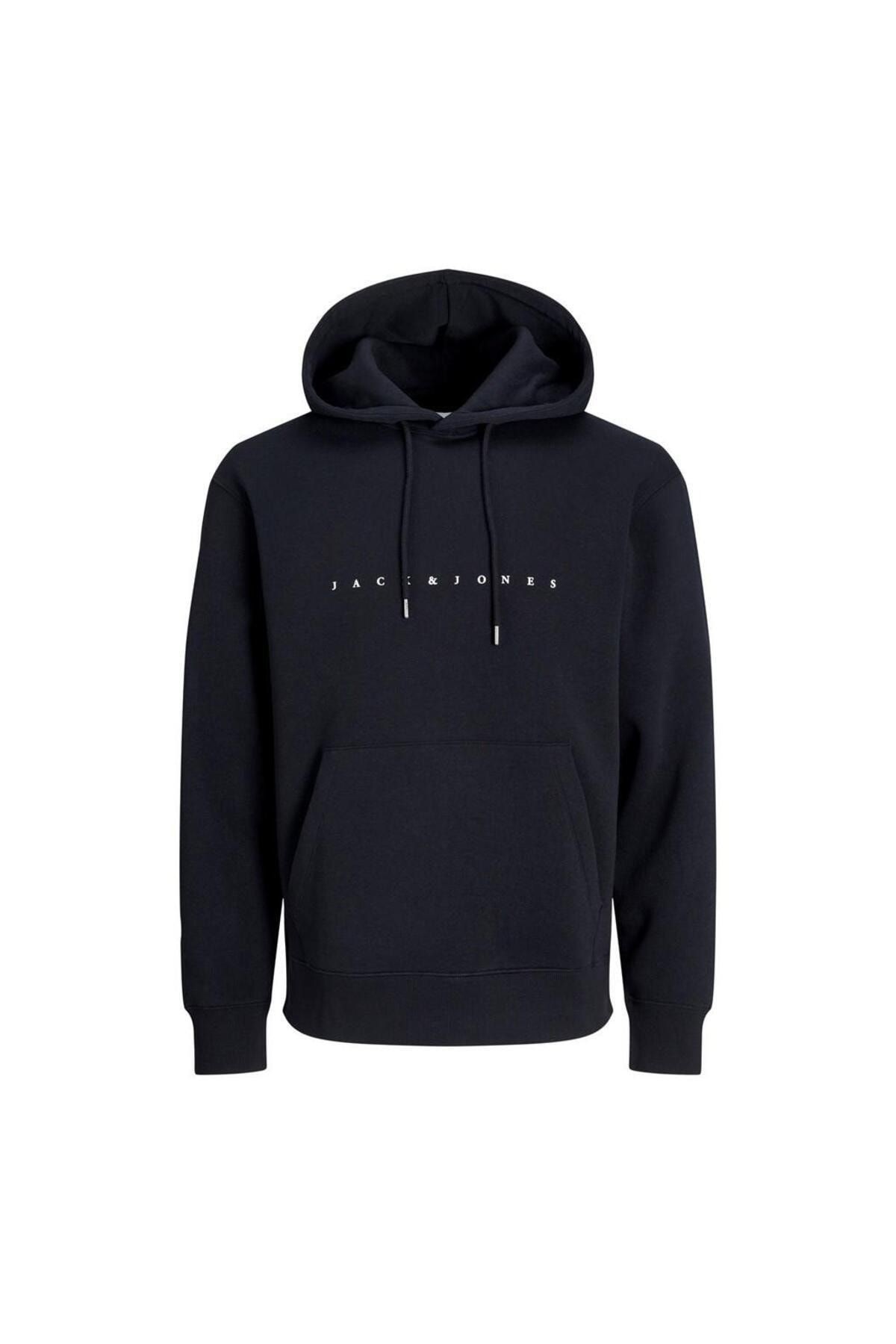 12233972 Jack & Jones Jjestar Jj Sweat Hood Noos Erkek Sweat Black