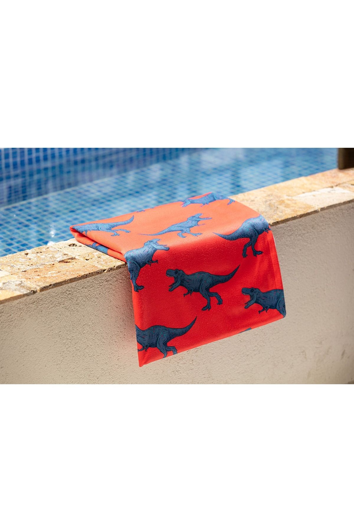 Wild Dinosaur Baskılı Unisex Plaj Havlusu