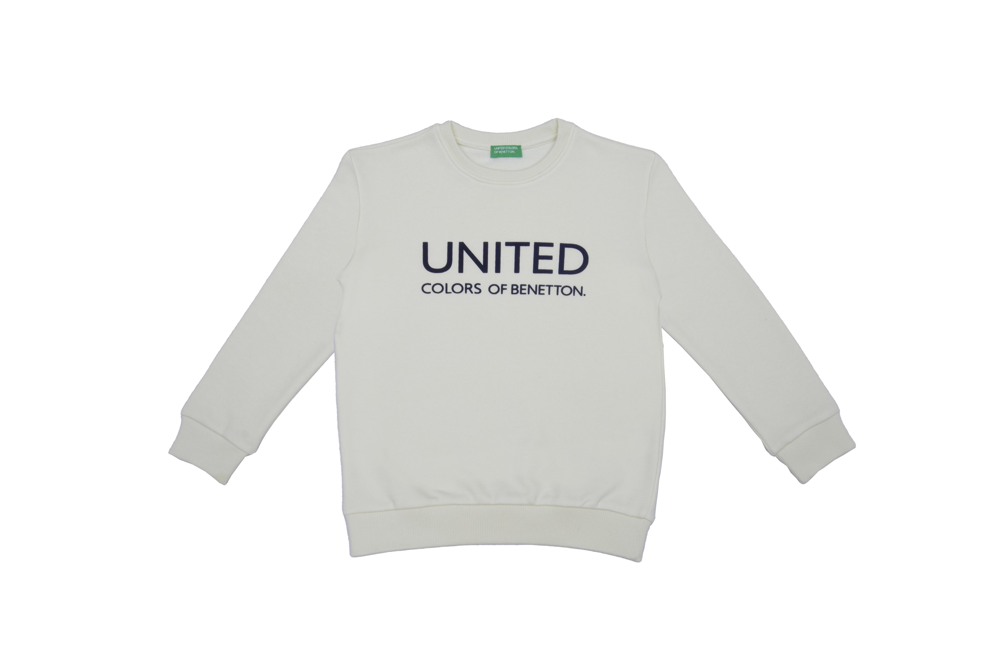 Benetton Erkek Çocuk Sweatshirt BNT-B21877 - Ekru