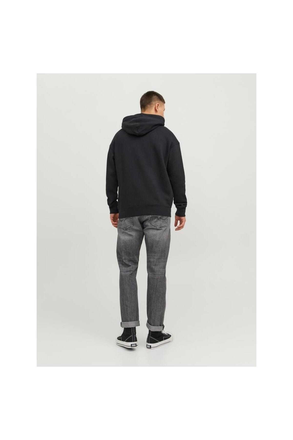 12233972 Jack & Jones Jjestar Jj Sweat Hood Noos Erkek Sweat Black