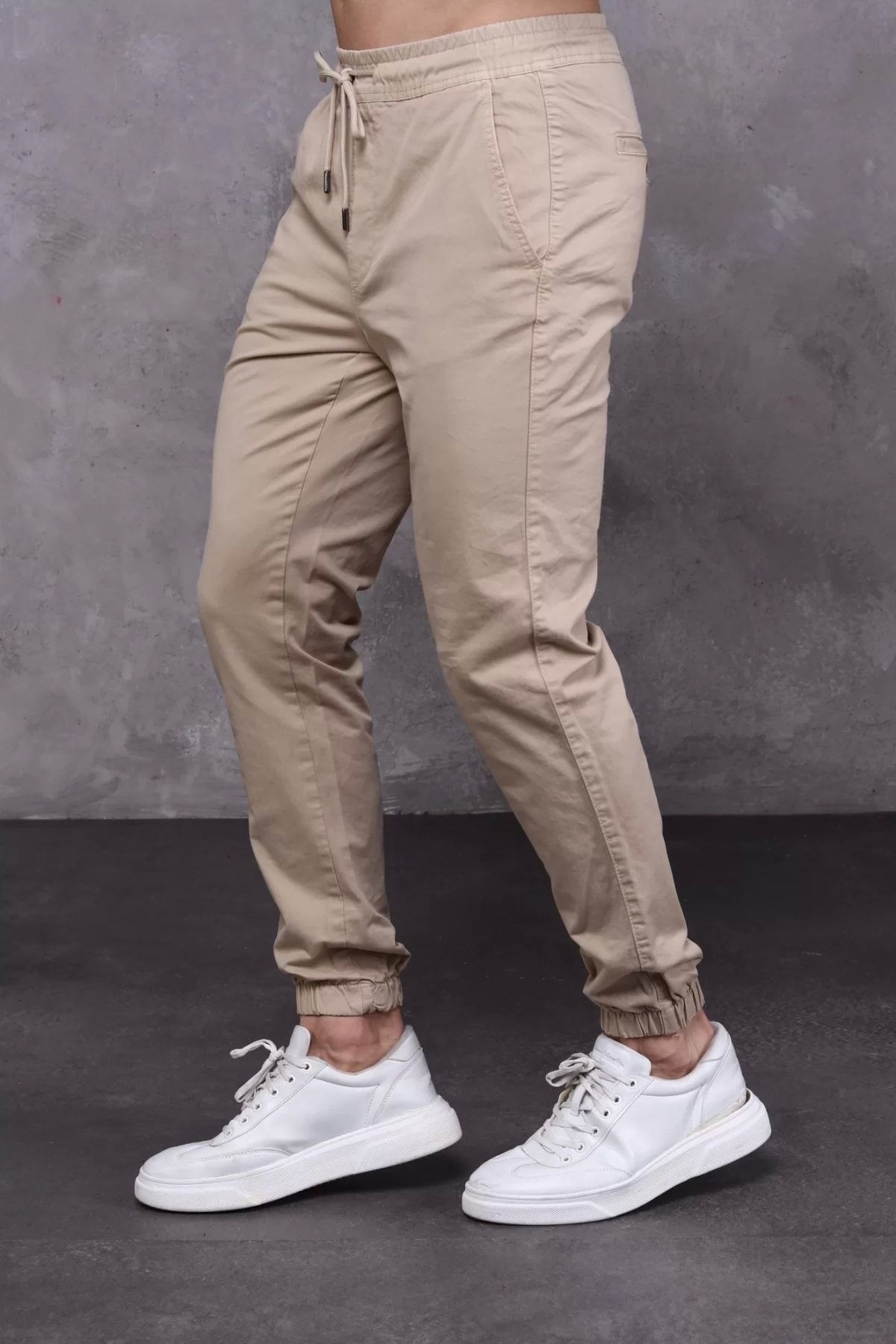 Erkek Jogger Pantolon - bej