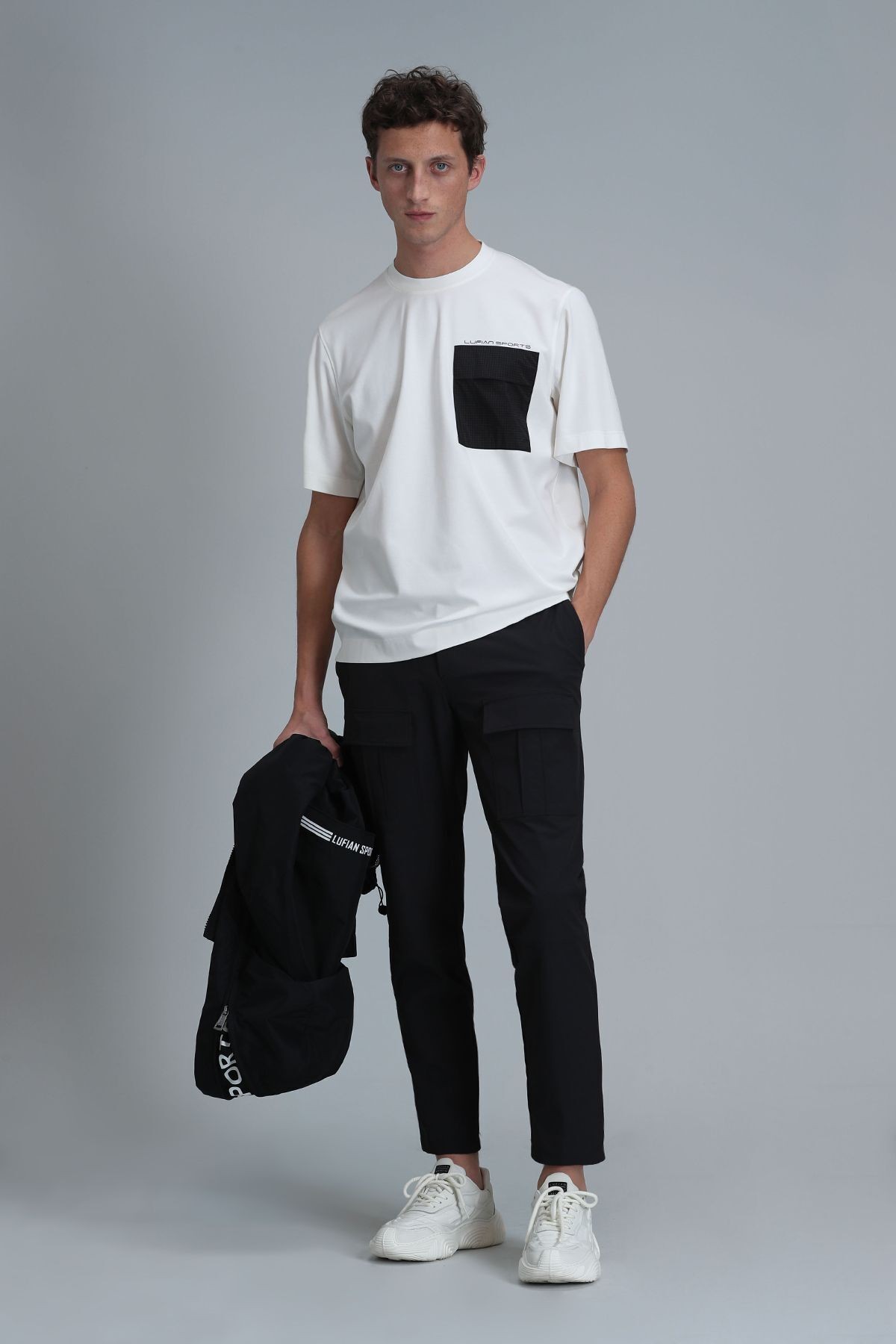 Lıam Modern Grafik T- Shirt Gri