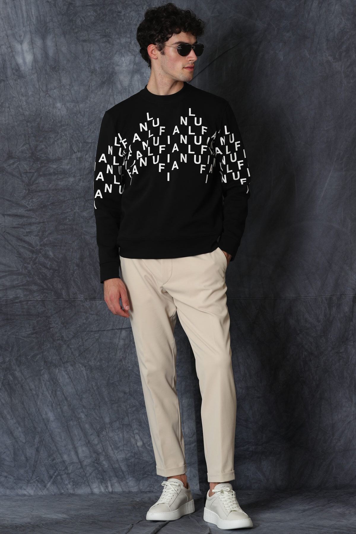 Rose Erkek Sweatshirt Siyah