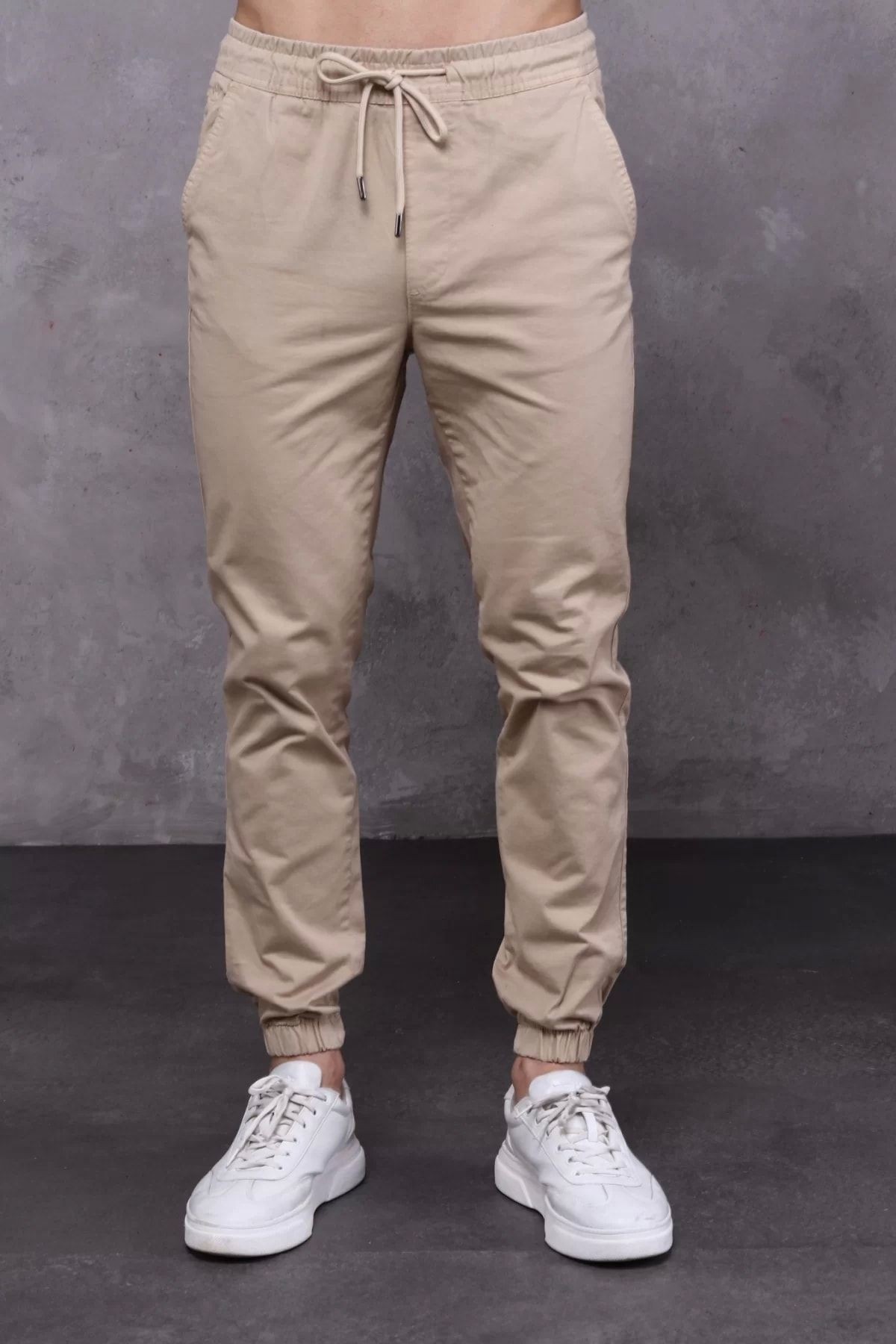 Erkek Jogger Pantolon - bej