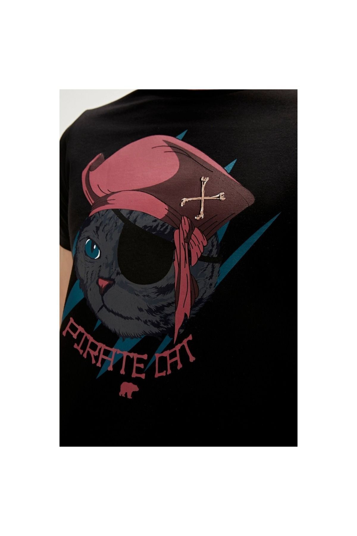 Pirate T-shirt Siyah Baskılı Erkek Tişört