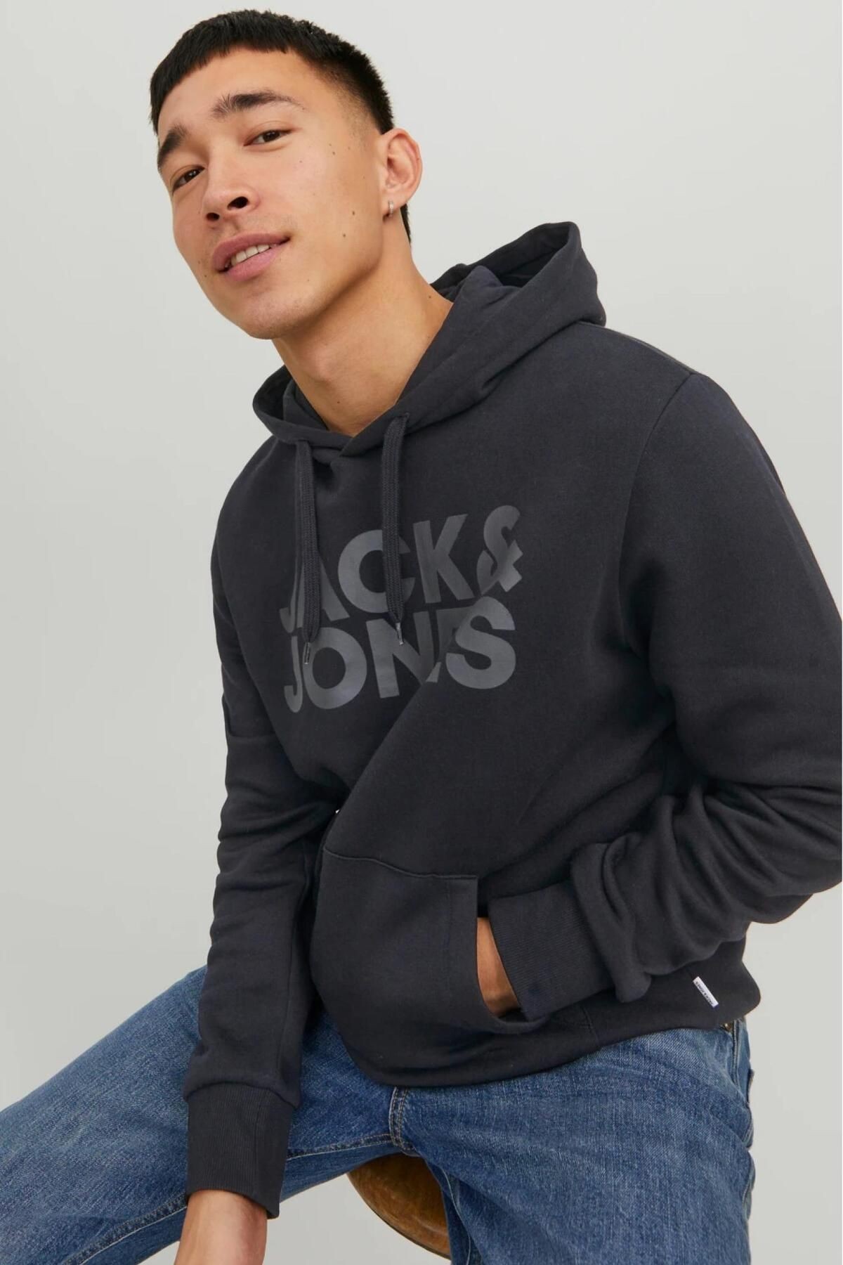 12152840 Logo Hoodie Erkek Sweatshirt