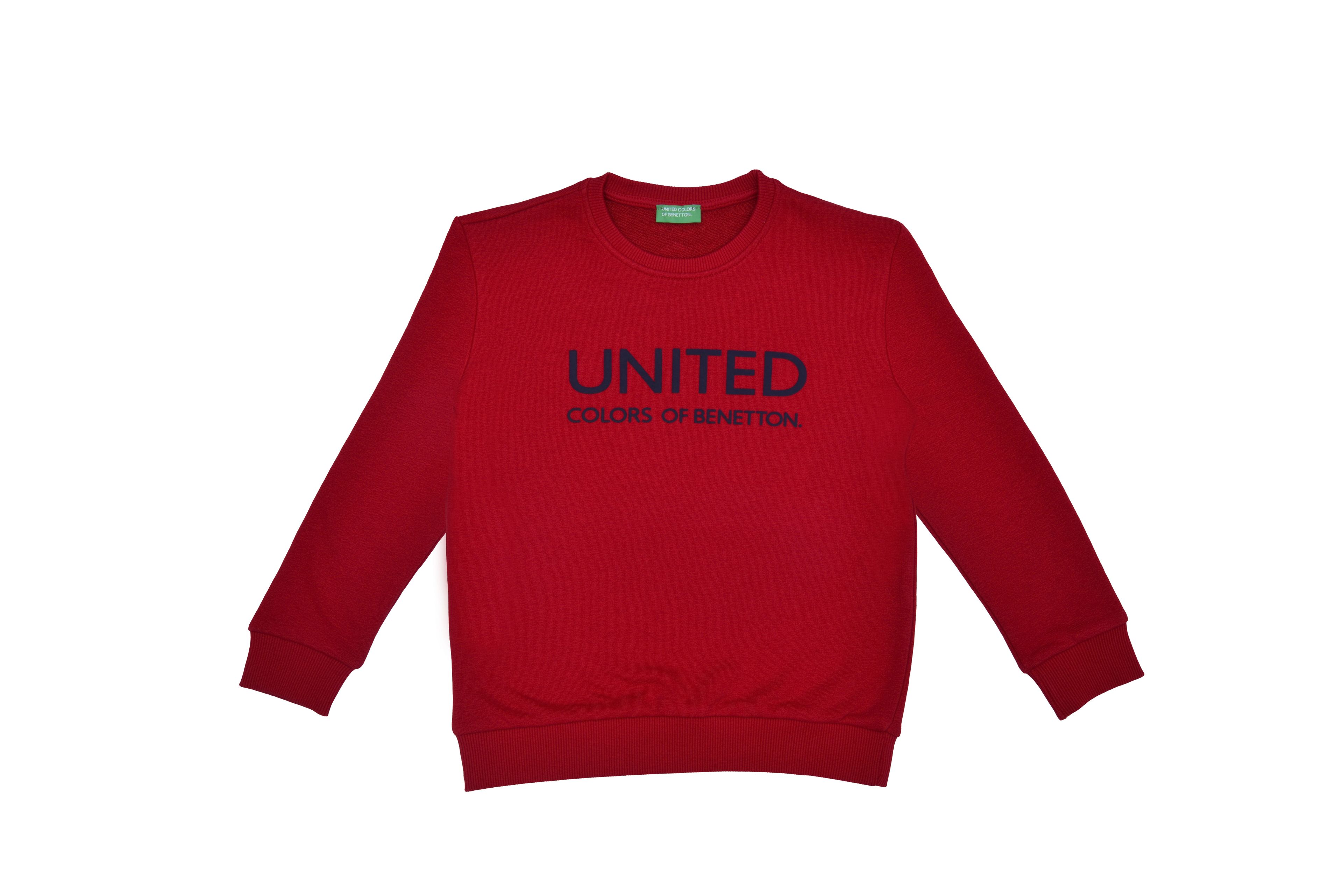 Benetton Erkek Çocuk Sweatshirt BNT-B21877 - Kırmızı