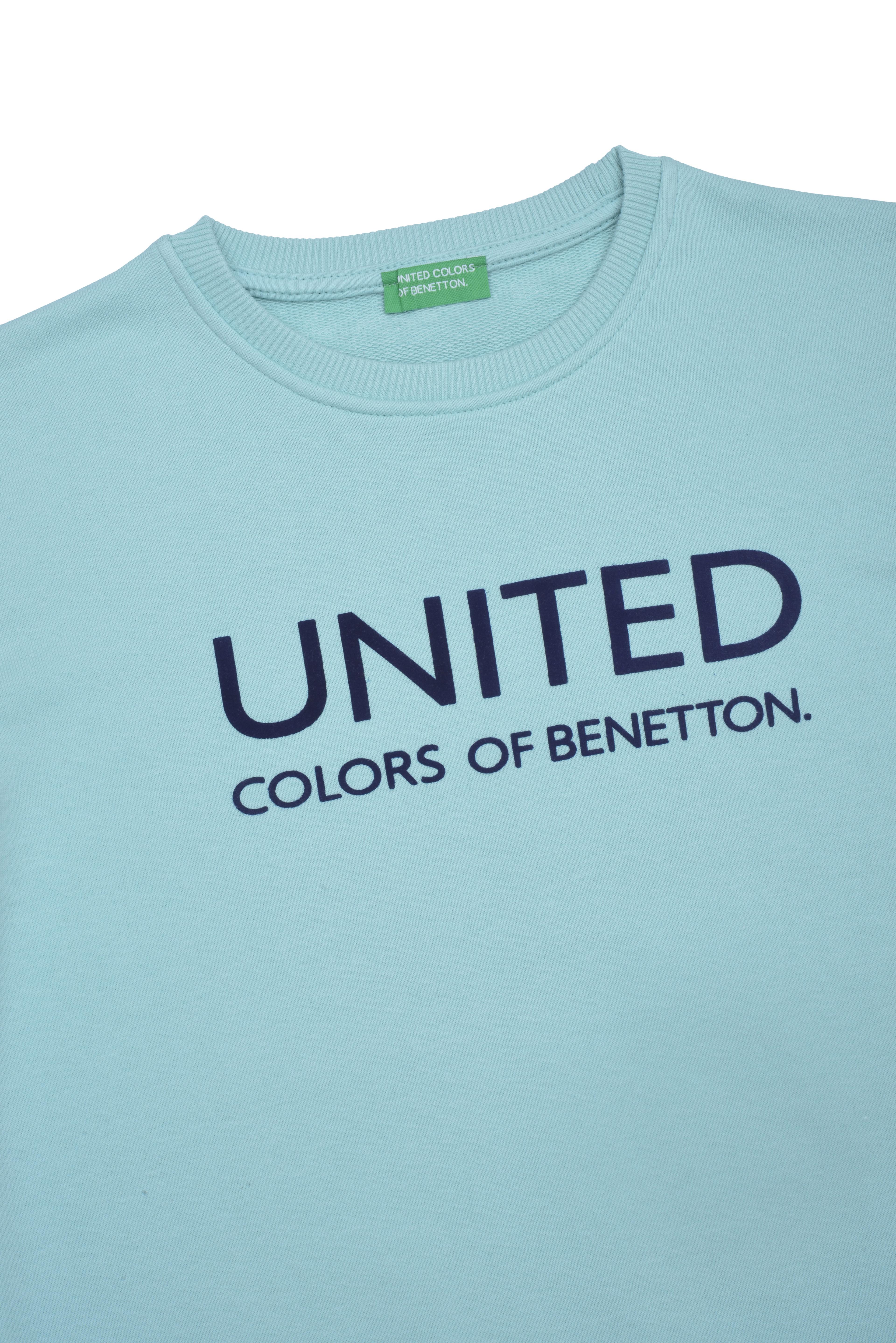 Benetton Erkek Çocuk Sweatshirt BNT-B21877 - Turkuaz