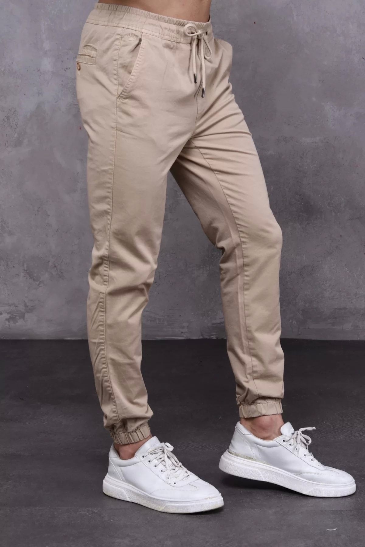 Erkek Jogger Pantolon - bej