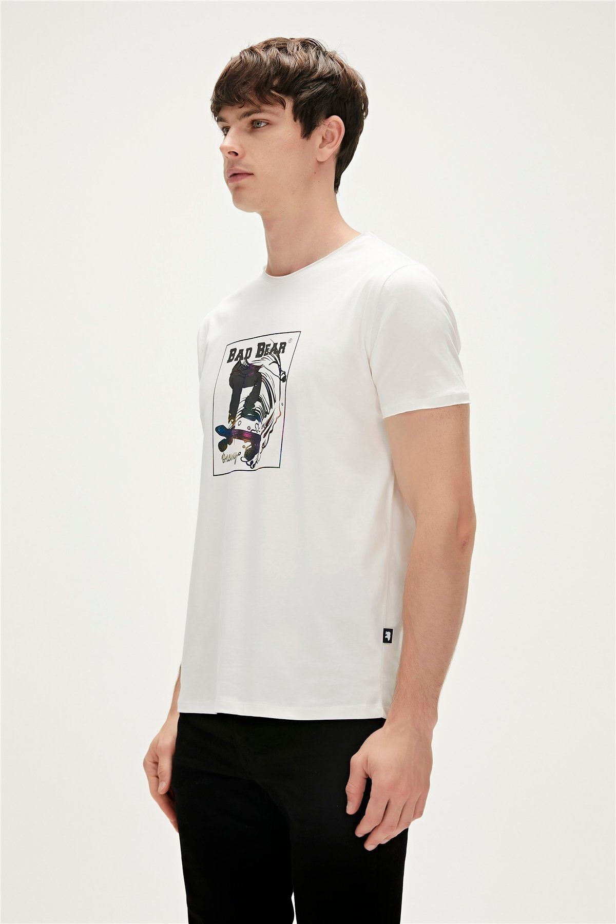 One Way T-shirt Off-white Beyaz Baskılı Erkek Tişört