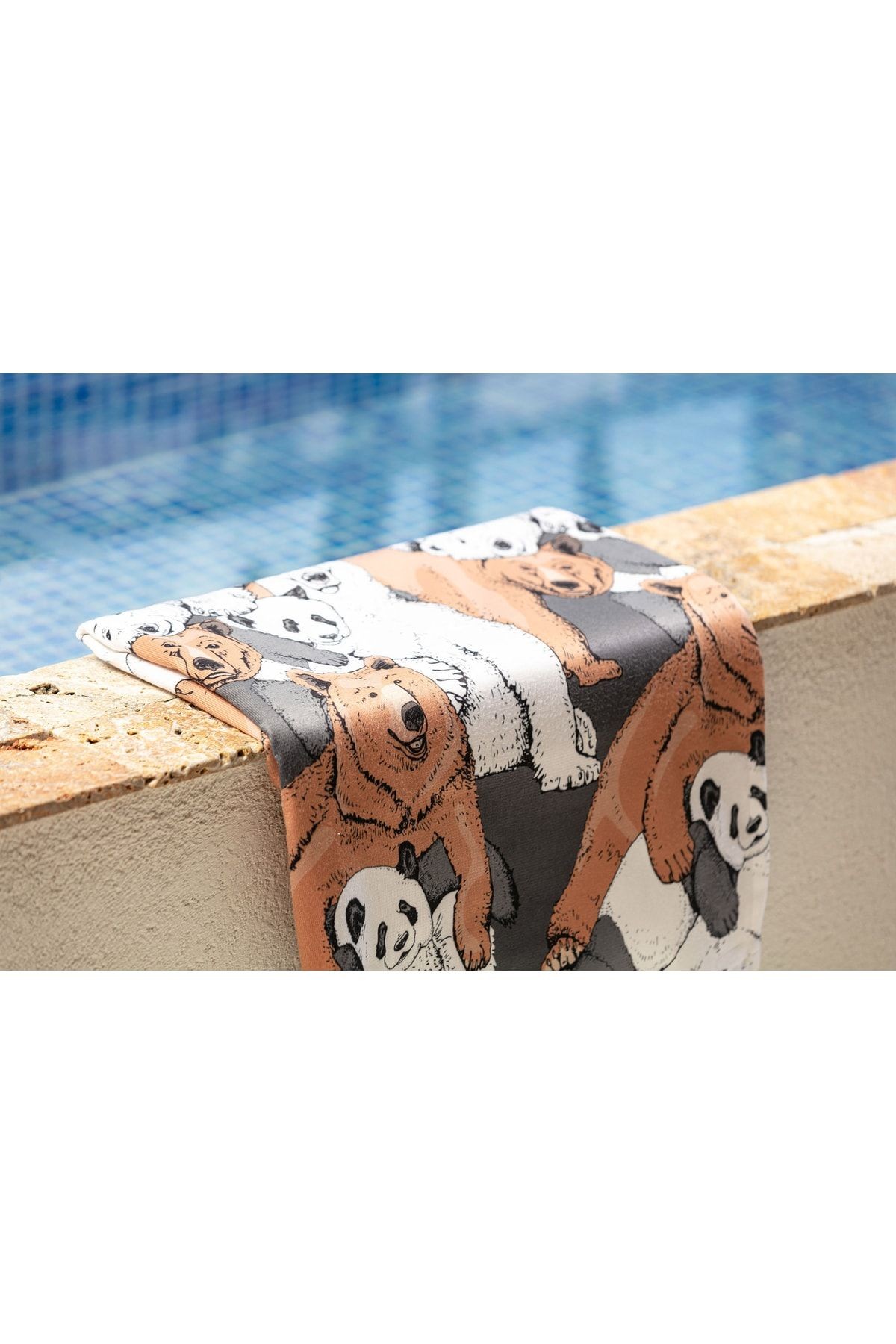 Bad Bear Baskılı Unisex Plaj Havlusu