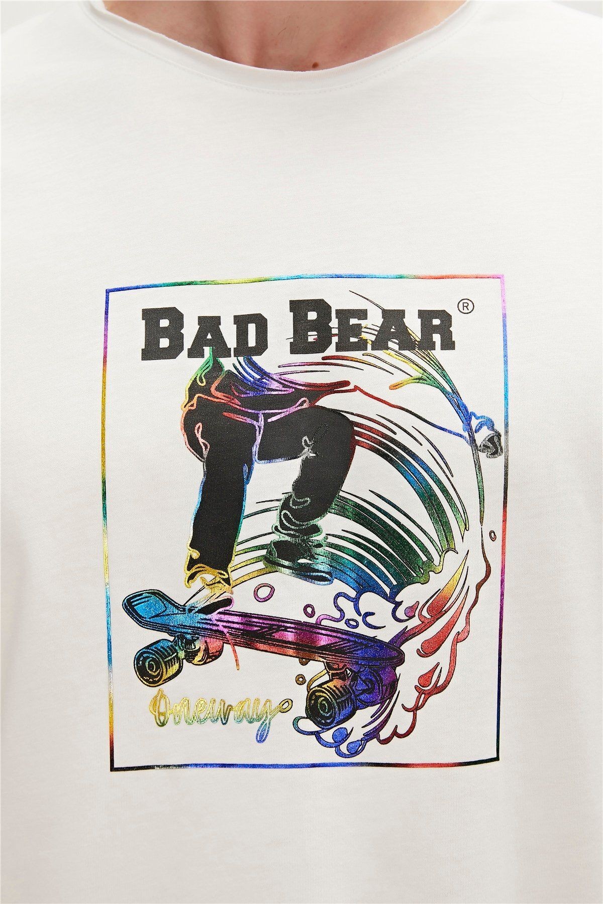 One Way T-shirt Off-white Beyaz Baskılı Erkek Tişört