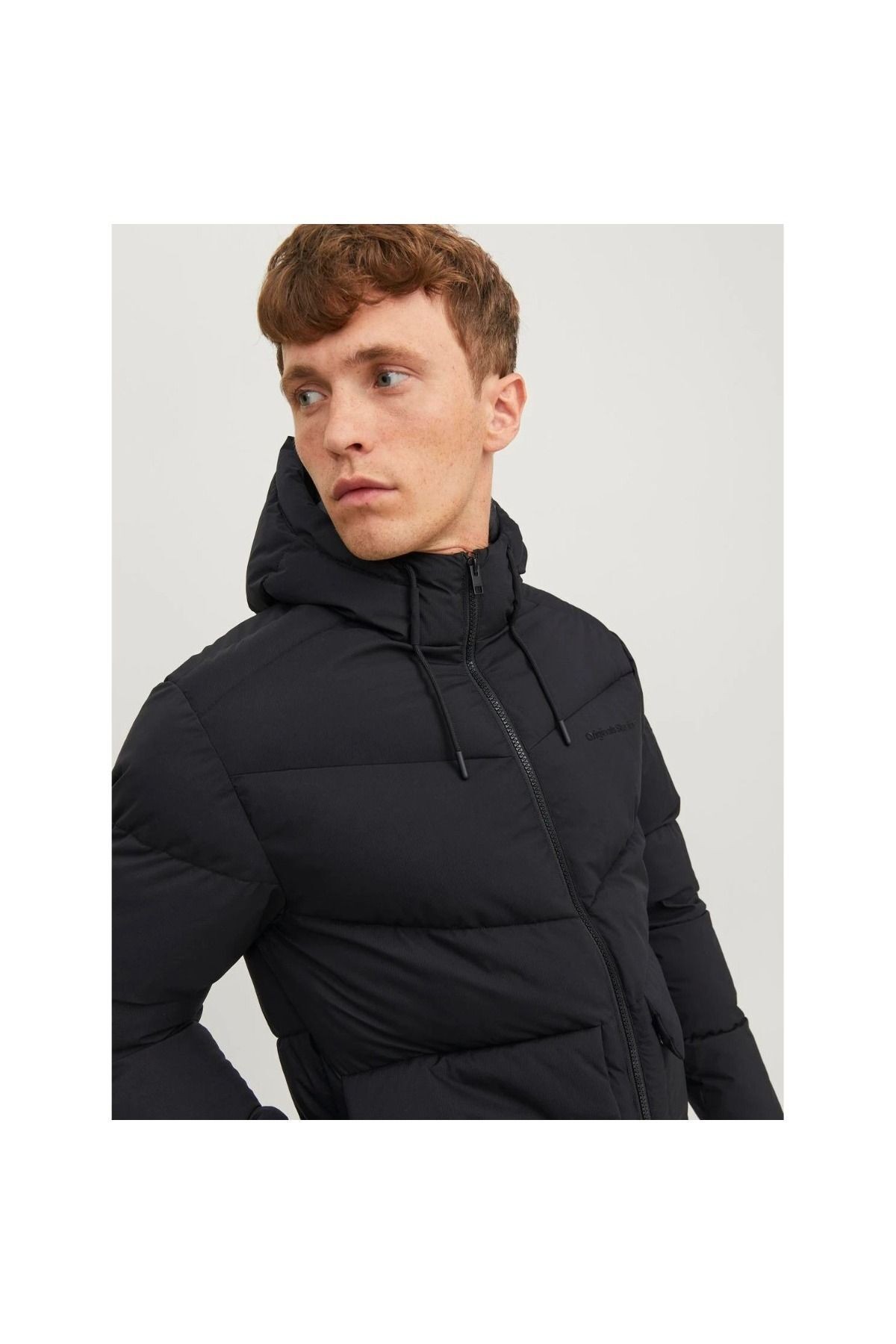 Jack&jones Vesterbro Puffer Sn Erkek Siyah Kapüşonlu Mont