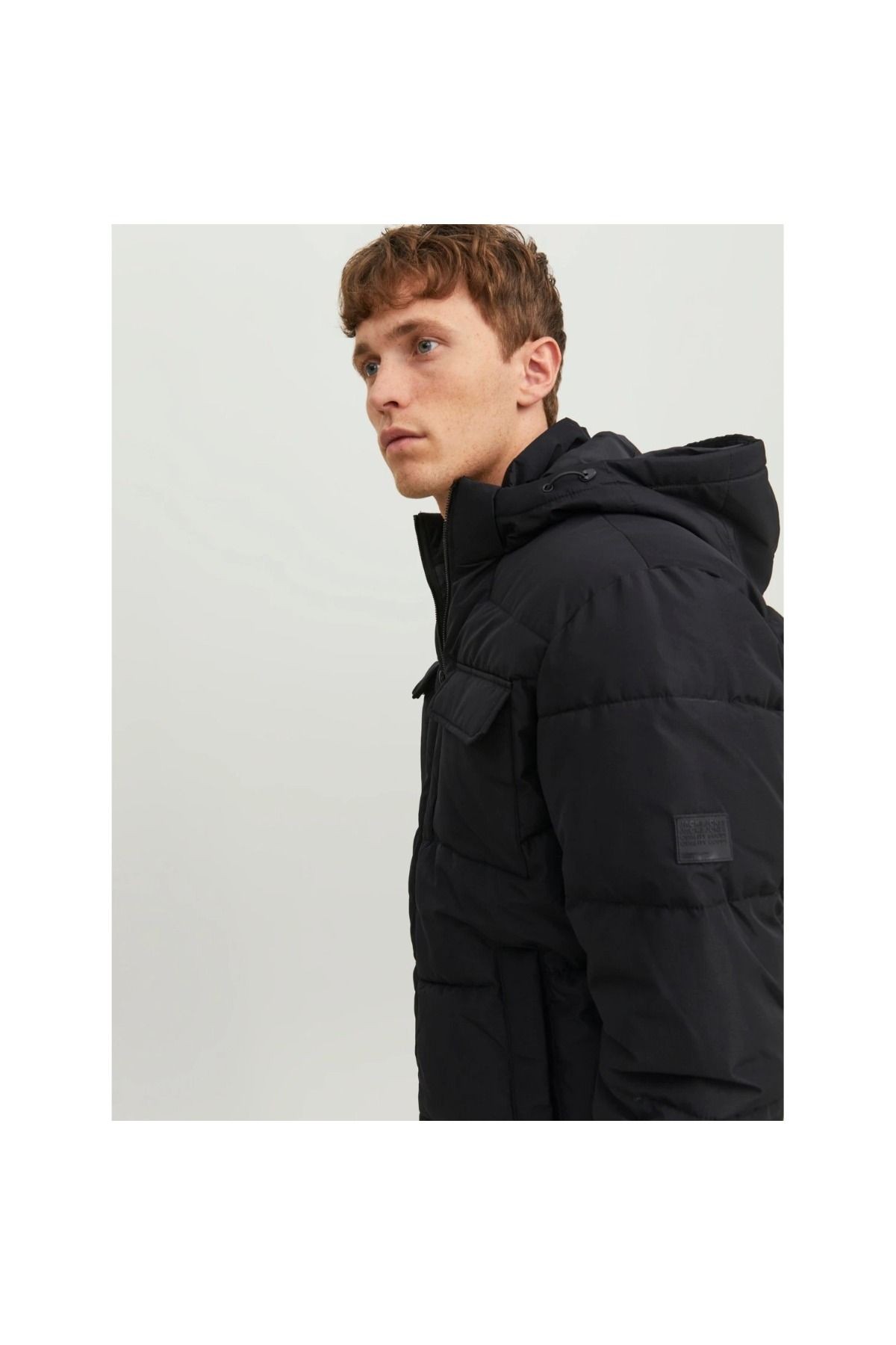 Jack&jones Mason Puffer Erkek Siyah Kapüşonlu Mont