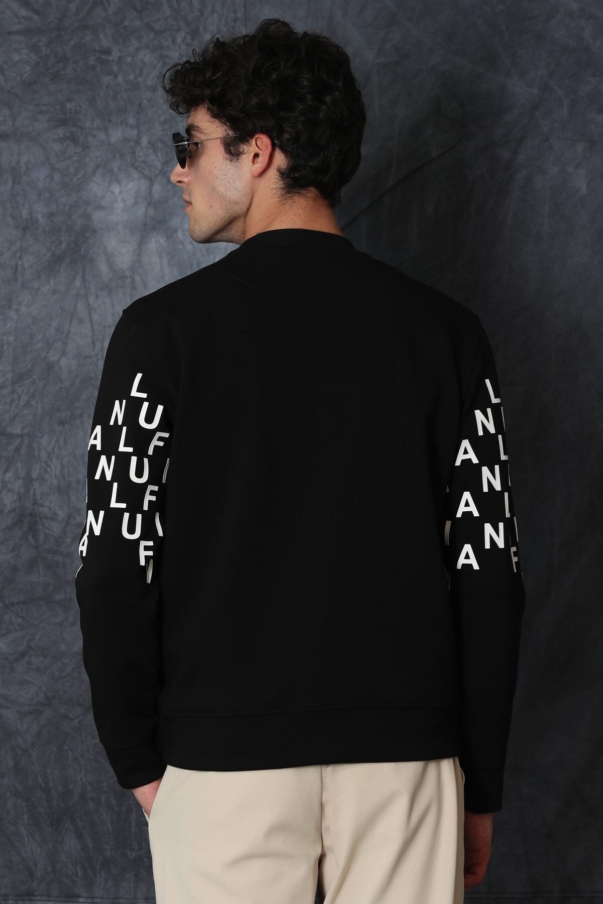 Rose Erkek Sweatshirt Siyah