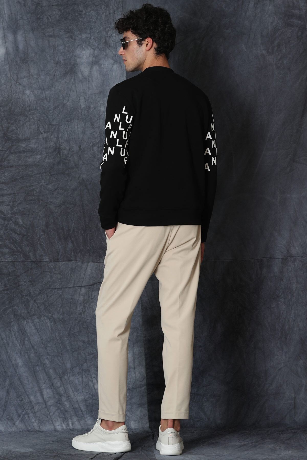 Rose Erkek Sweatshirt Siyah