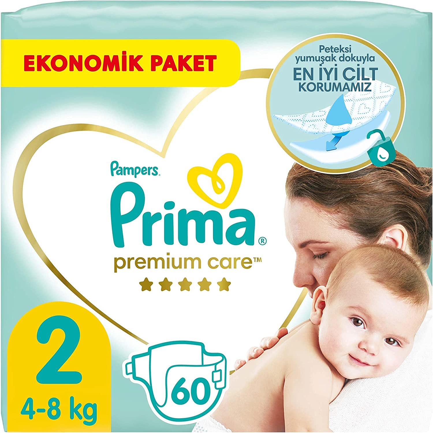 Prima Premium Care Bebek Bezi 2 Beden - 60 Adet