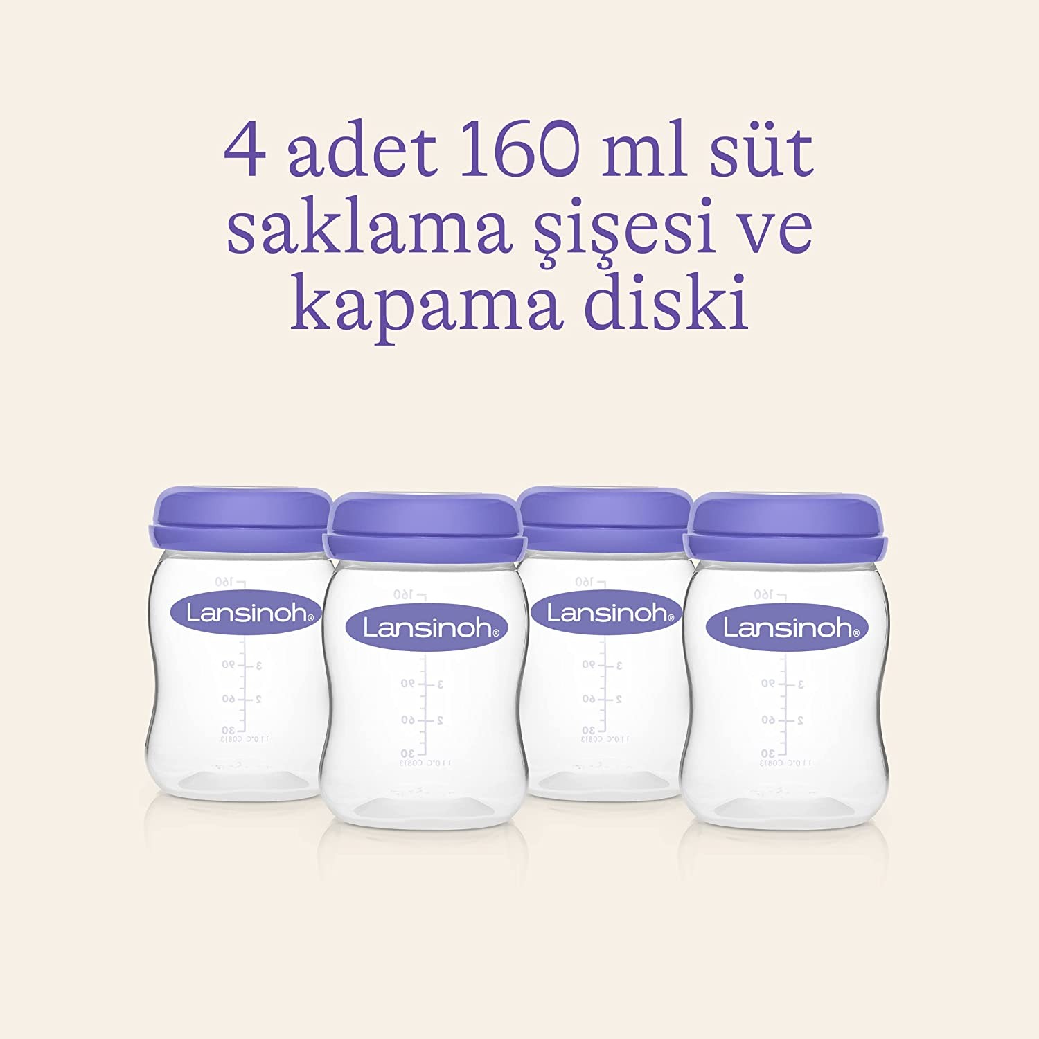 Lansinoh® Anne Sütü Saklama Şişeleri 4 Adet